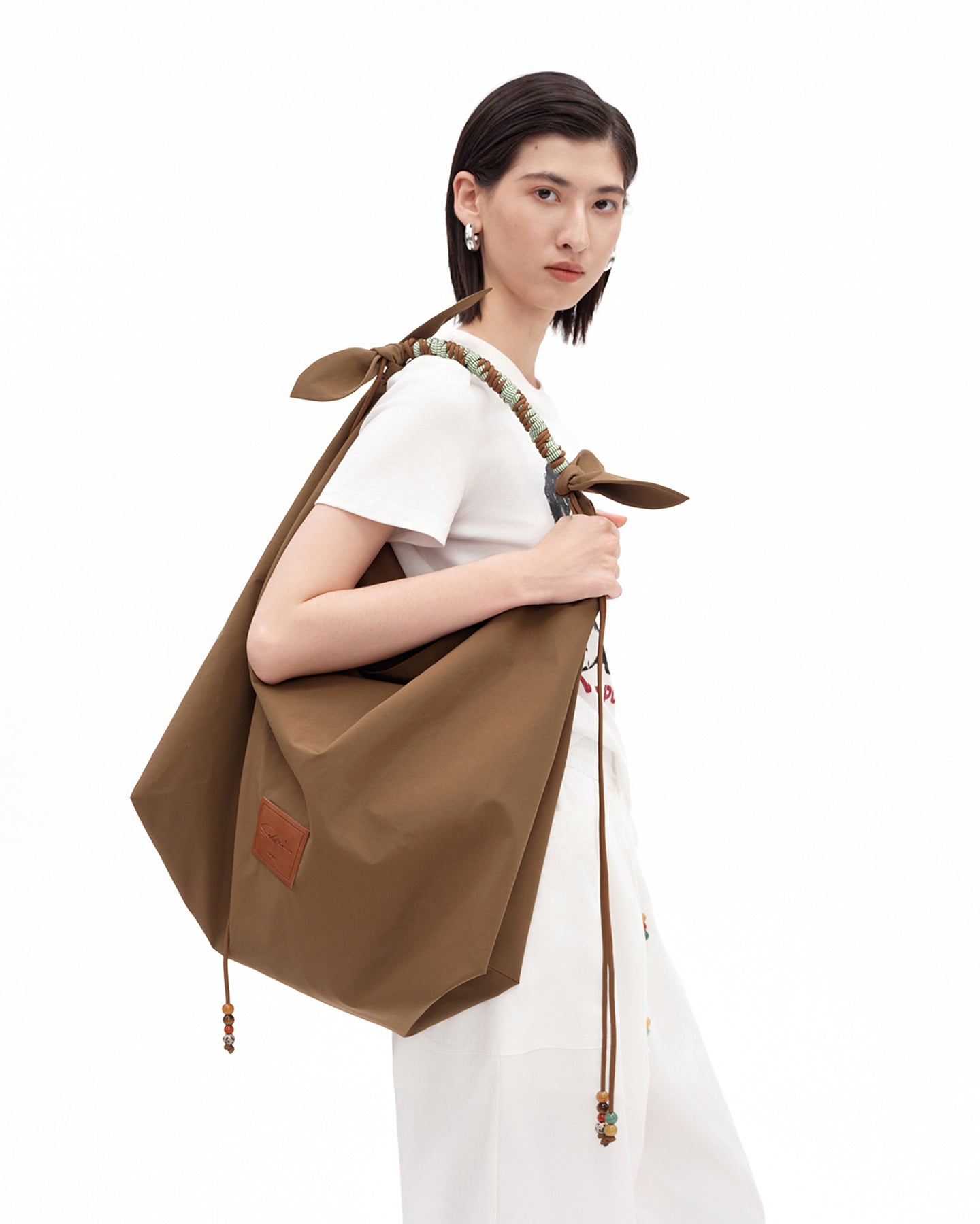Two-Tone Braided Bag