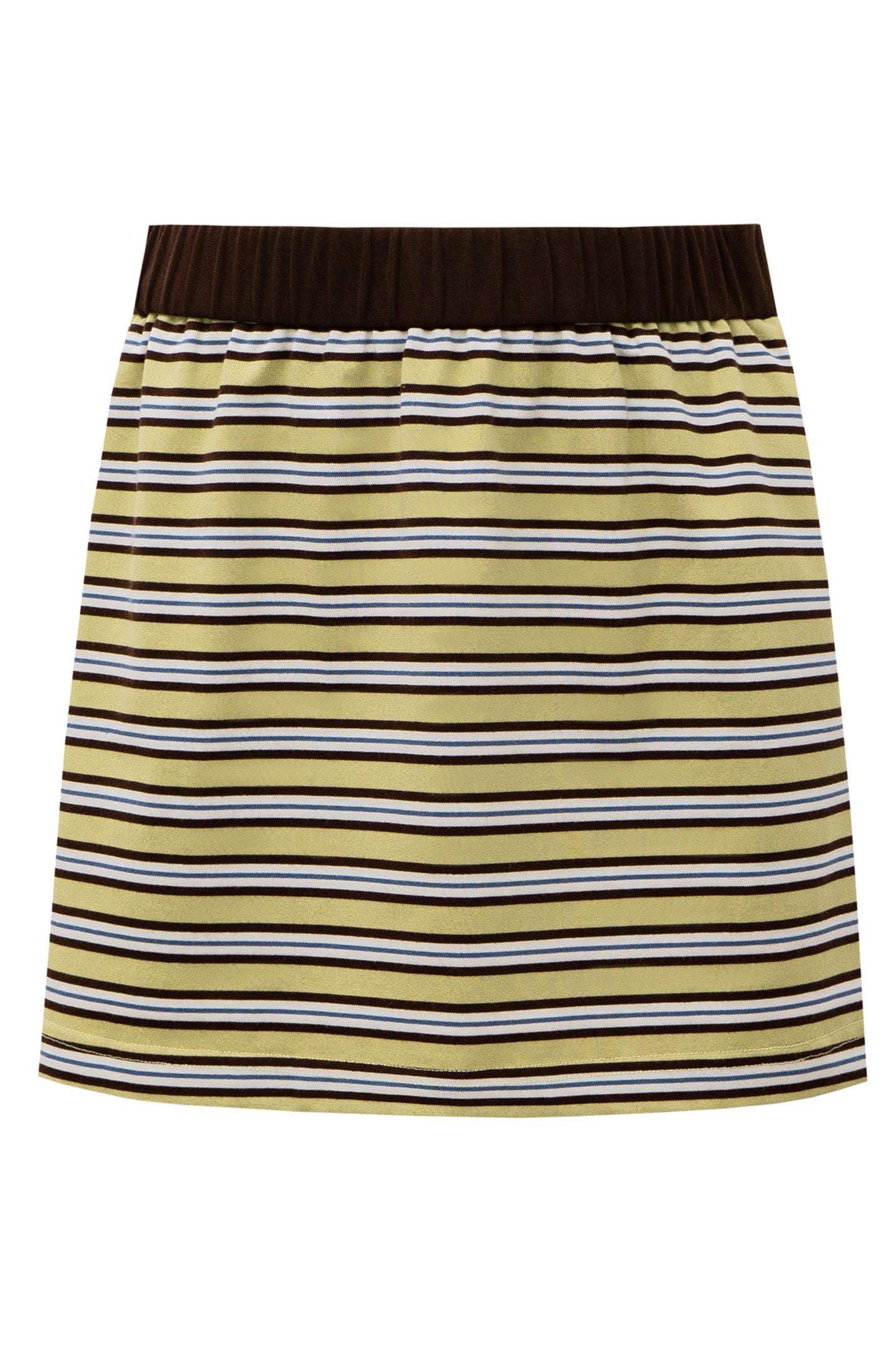 Classic Color-Block Striped A-Line Mini Skirt