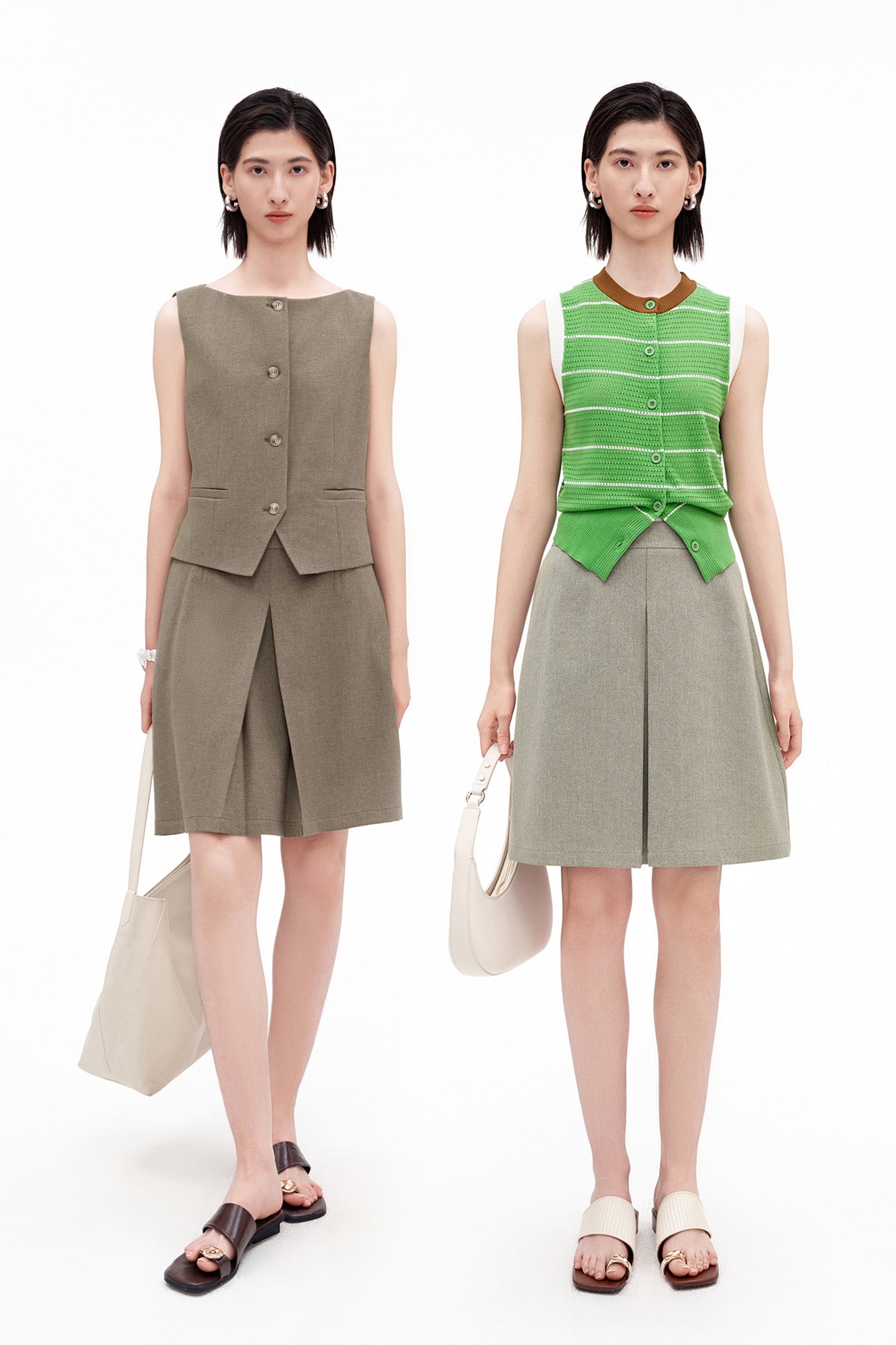 Classic Boat Neck Sleeveless Vest