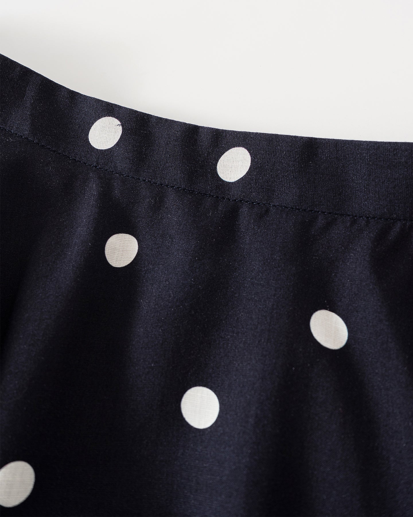 Tencel-Linen Blend French-Style Off-Shoulder Polka-Dot Vest & SKIRT Set