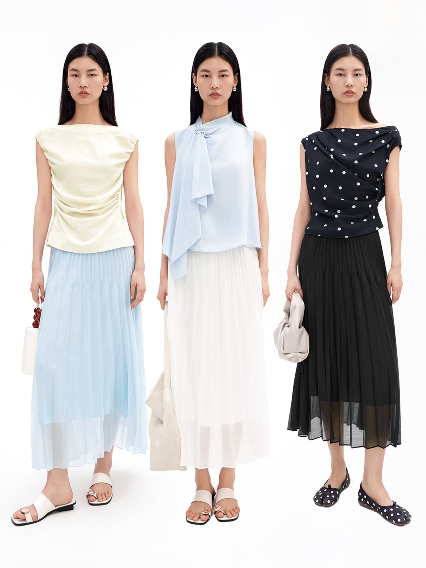 French-Style 3D Pleated Skirt