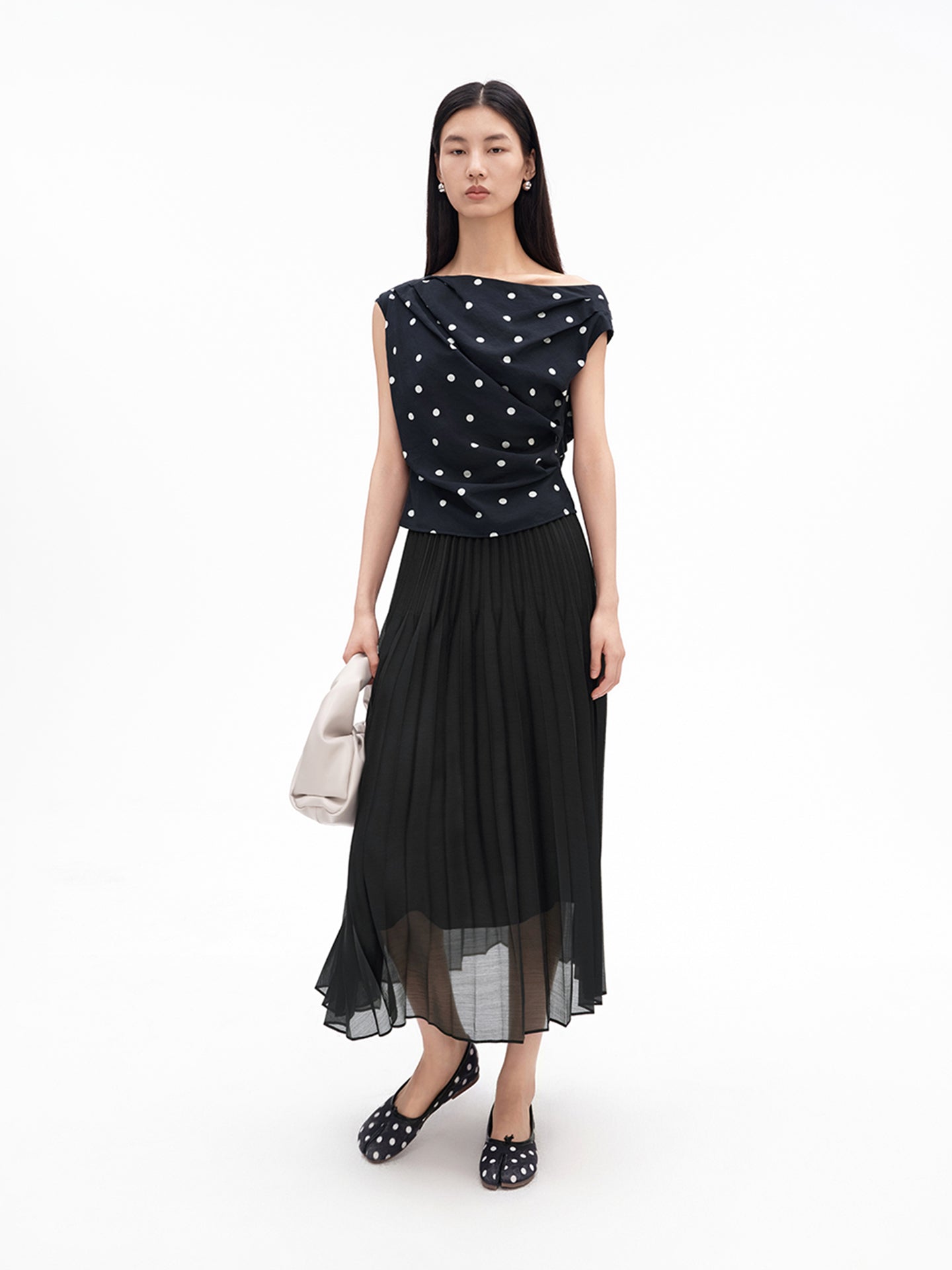 French-Style 3D Pleated Skirt