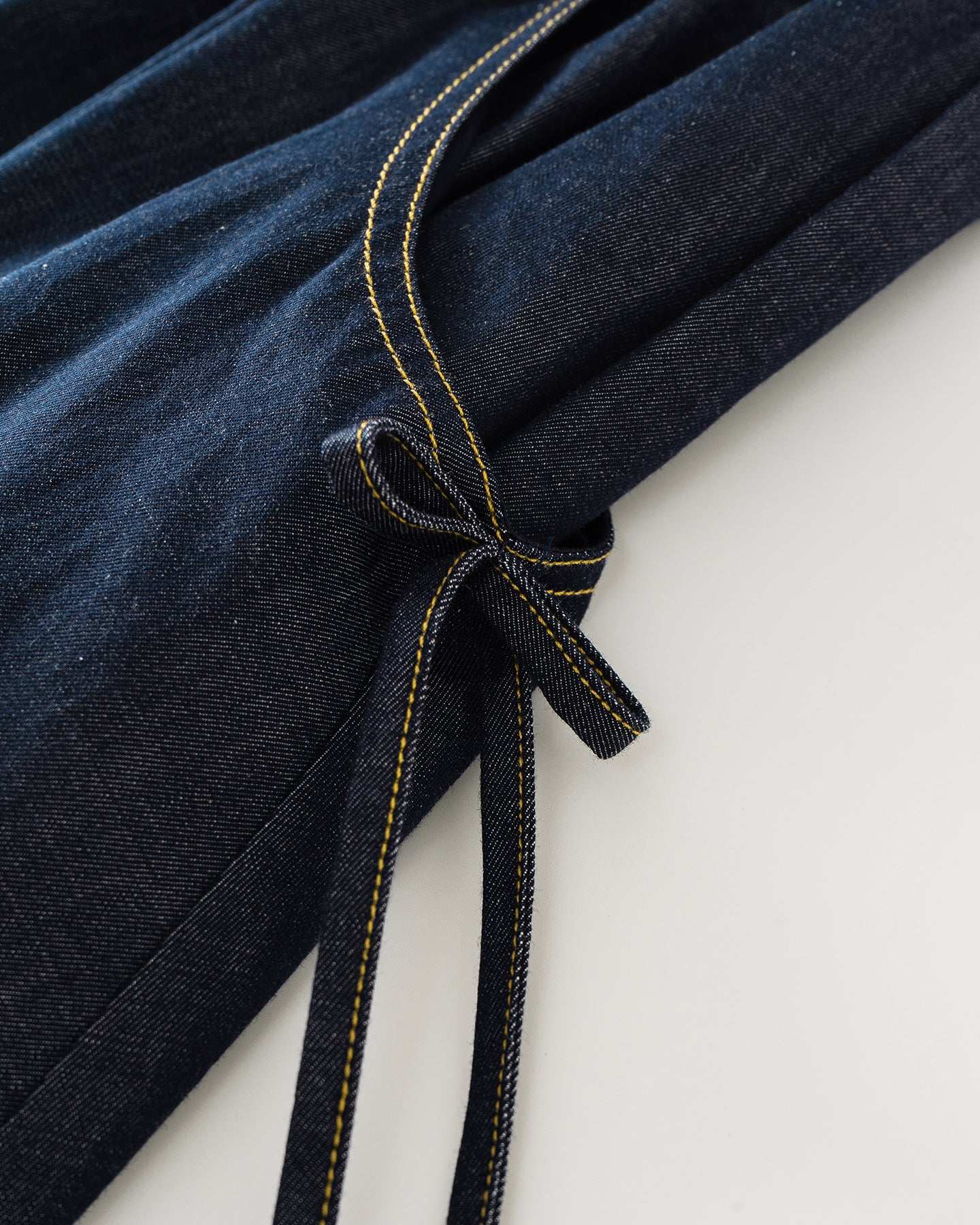 Cotton-Blend Vintage Raw Denim Skirt