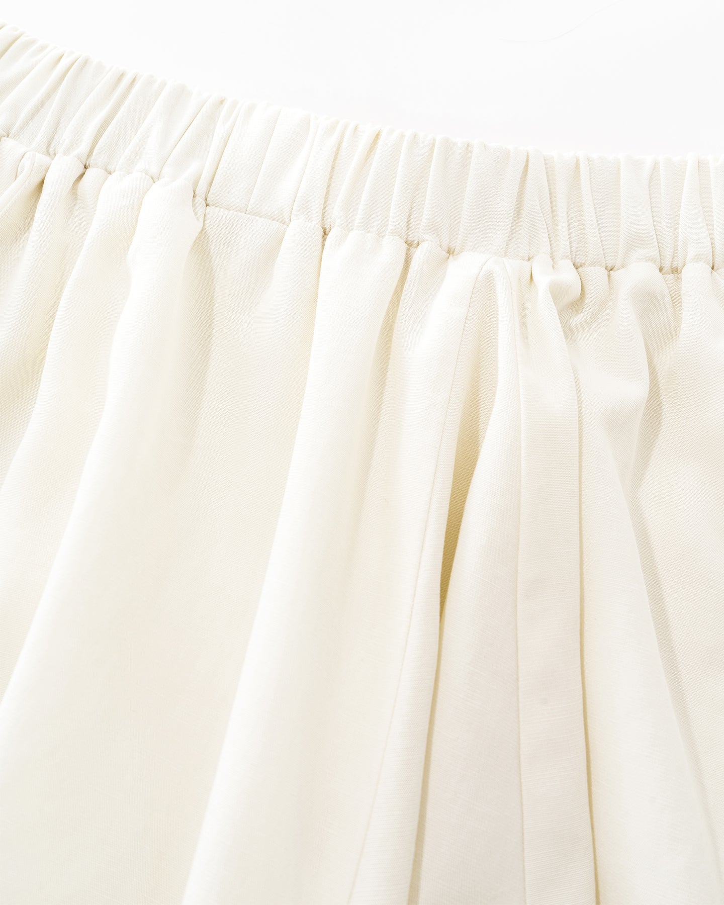 Lyocell and Linen Pleated Skirt