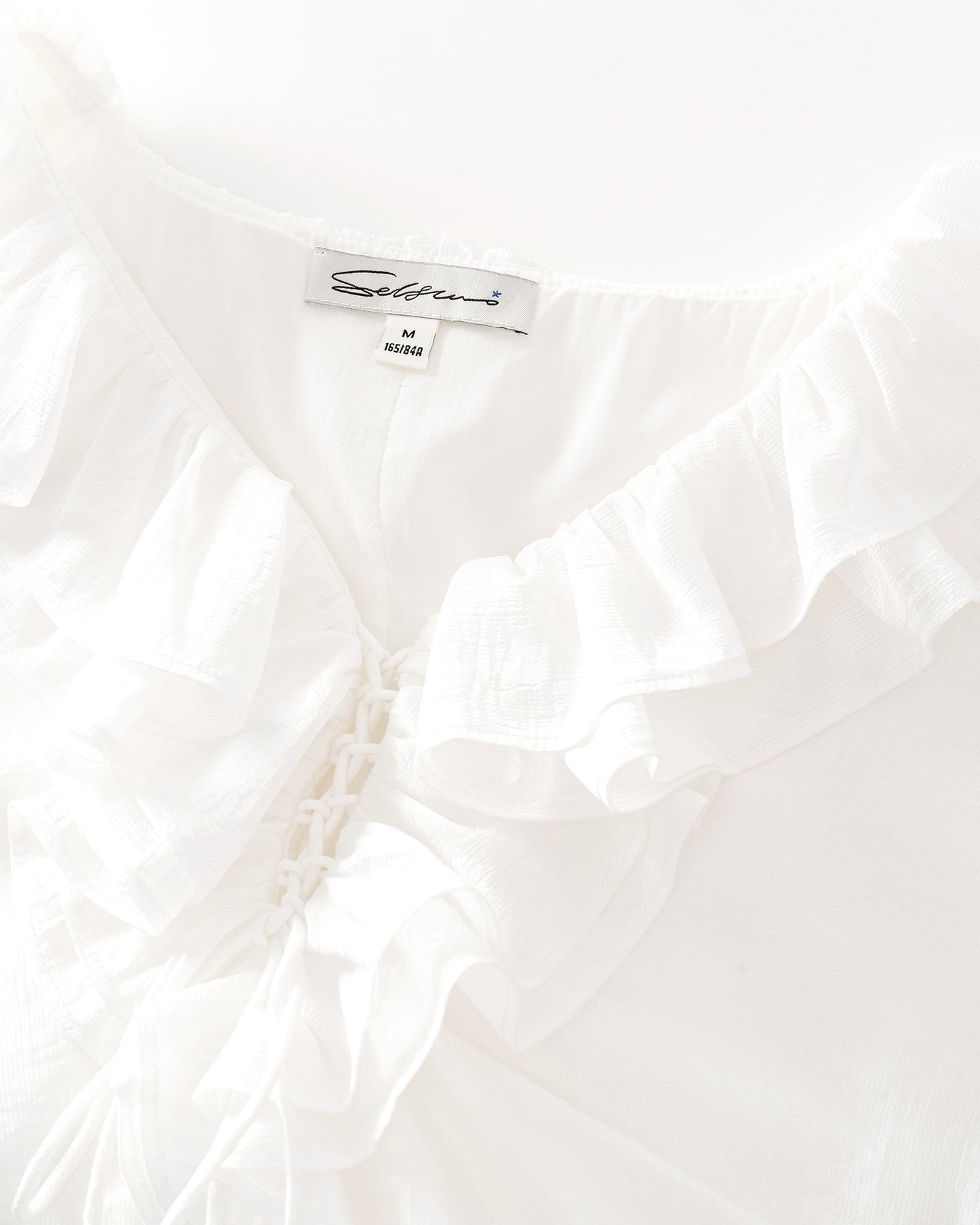 French-Style V-Neck Drawstring Ruffled Sleeveless Top & Skirt Set