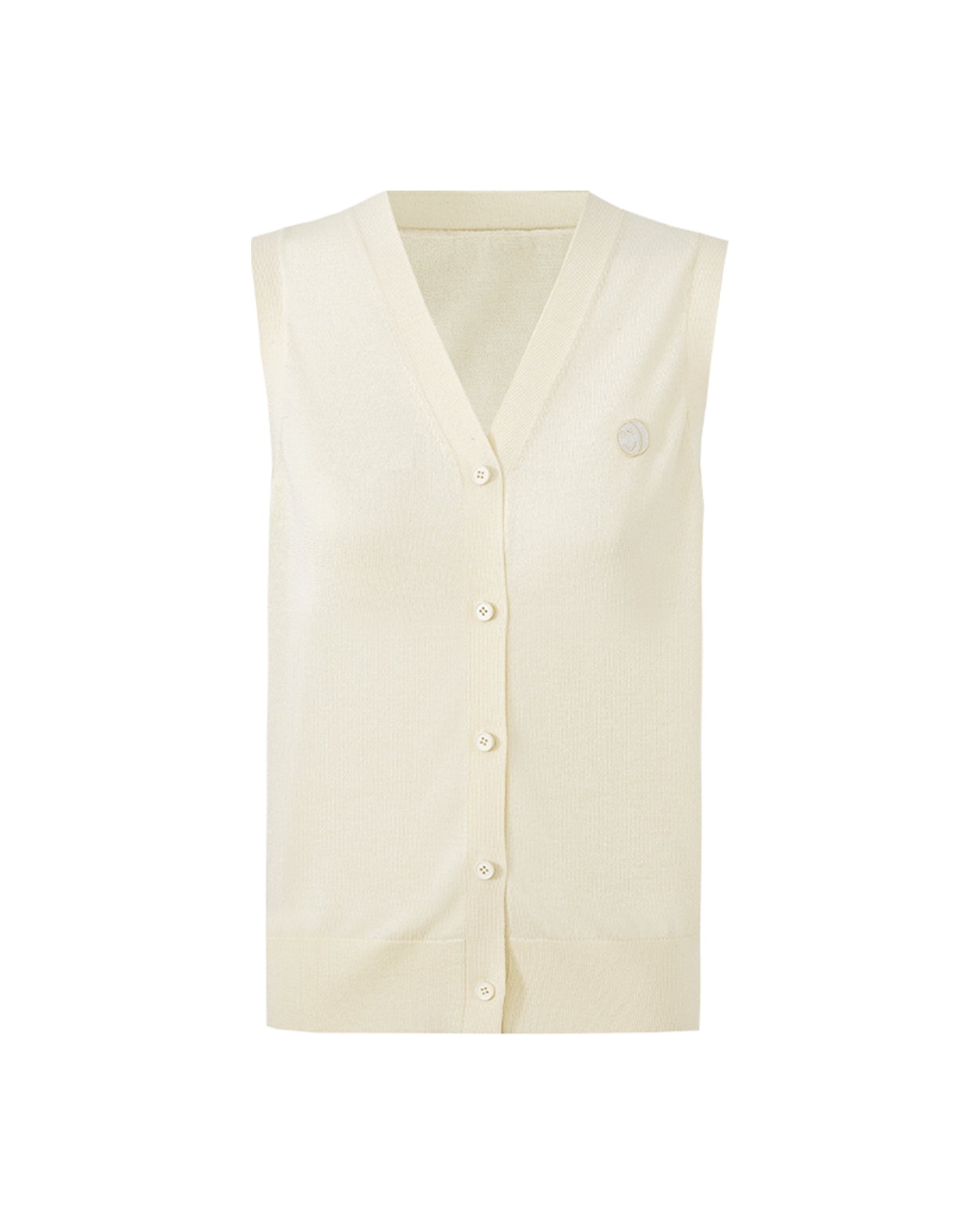 Blended V-Neck Sleeveless Knitted Vest Cardigan