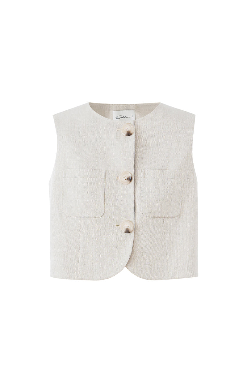 Lyocell Acetate Blended Vest For Women + Shorts
