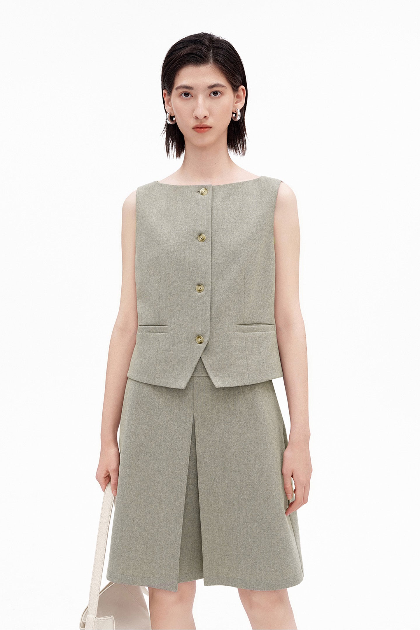 Classic Boat Neck Sleeveless Vest
