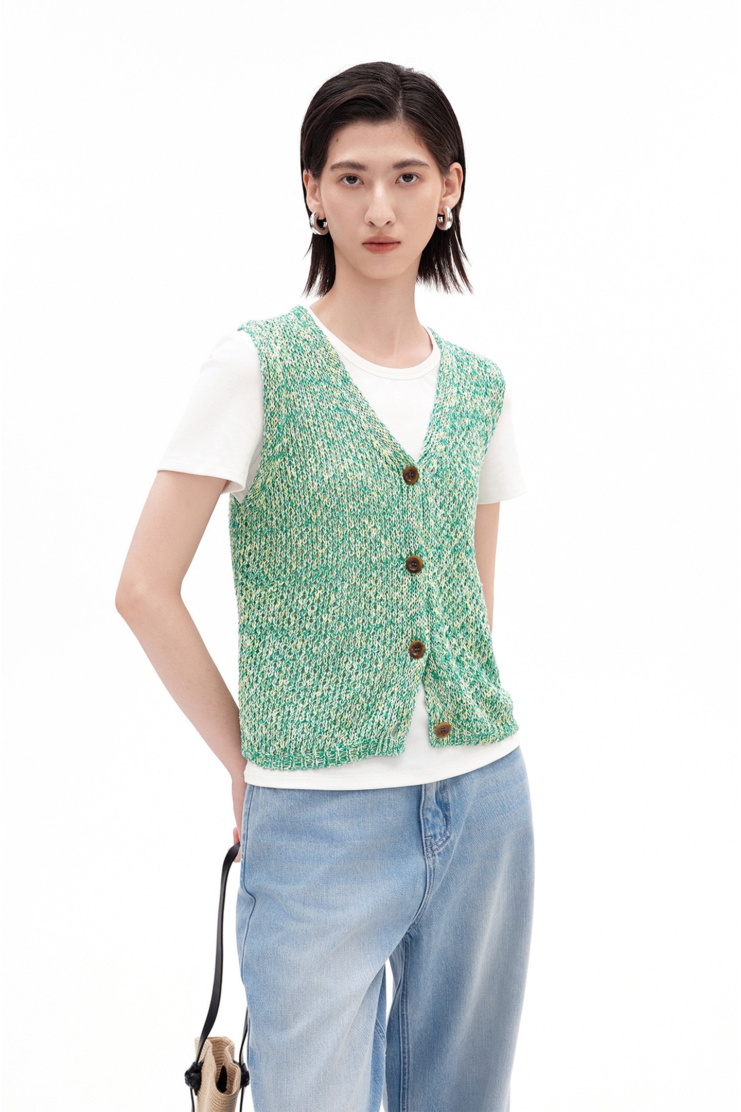 Retro V-neck Knit Cardigan