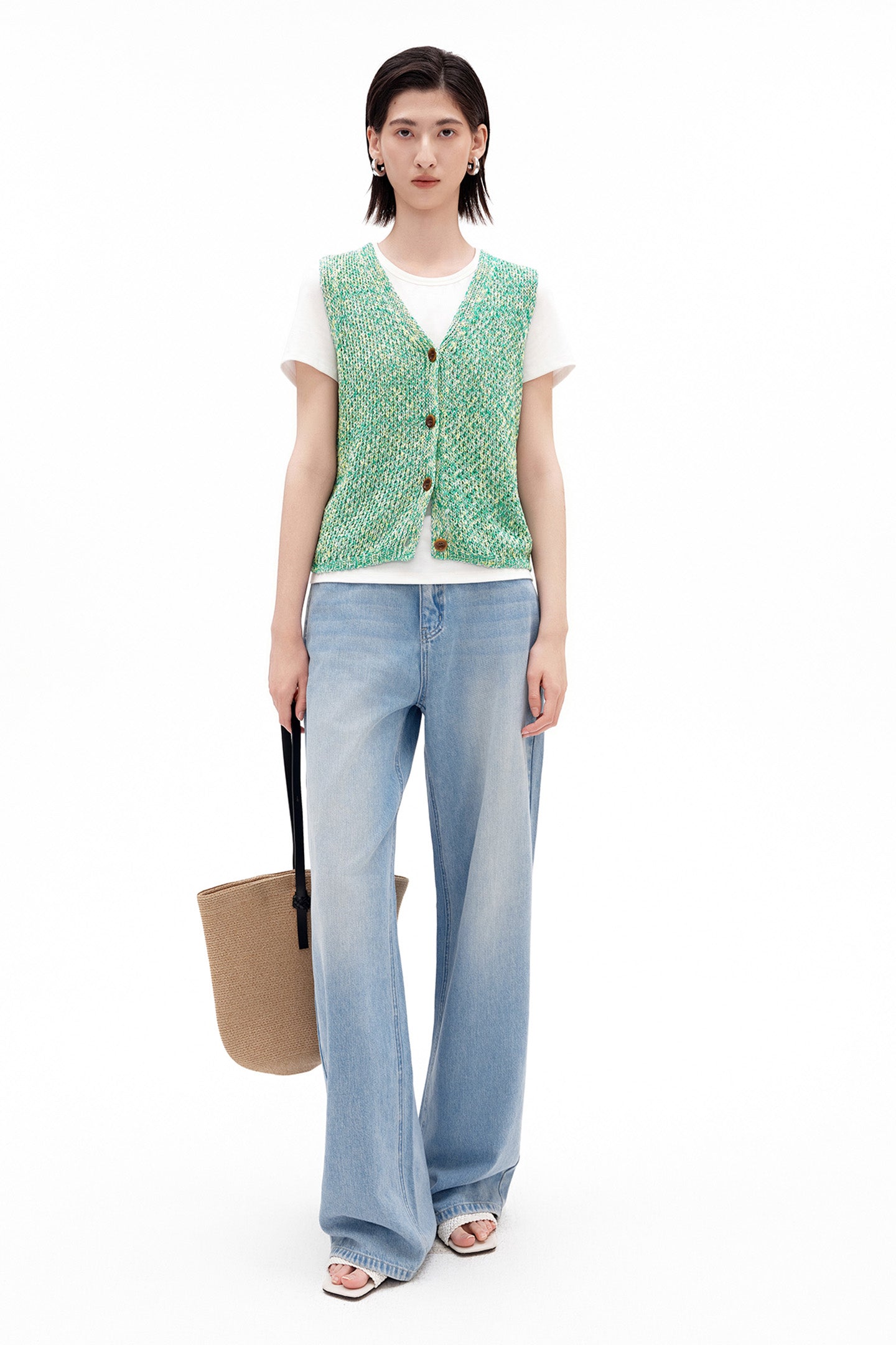 Retro V-neck Knit Cardigan