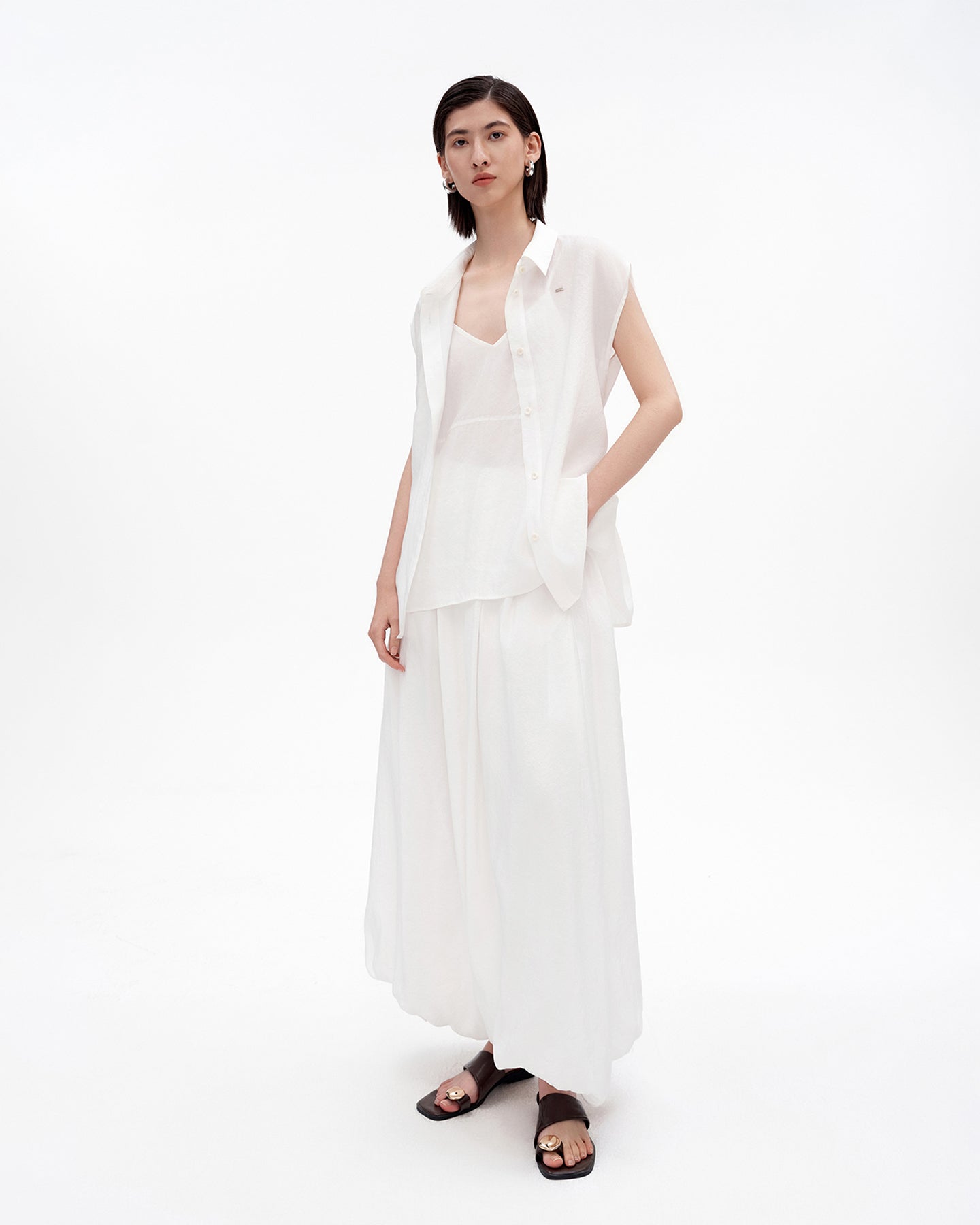 Classic Faux Two-Piece Set: Lapel Vest & Skirt