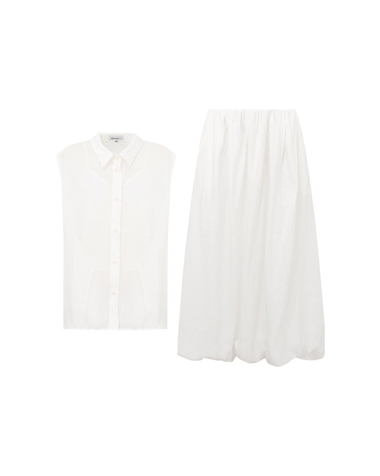 Classic Faux Two-Piece Set: Lapel Vest & Skirt