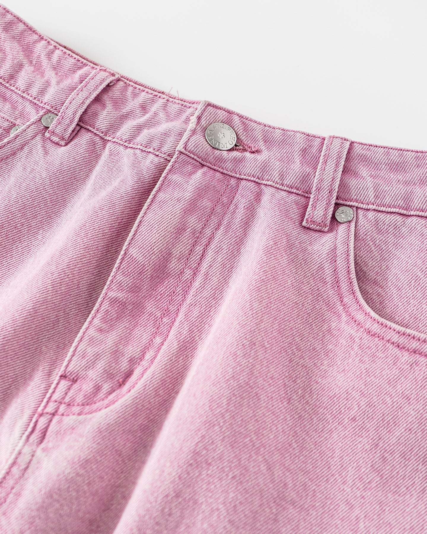 Cotton Washed Pink Jeans