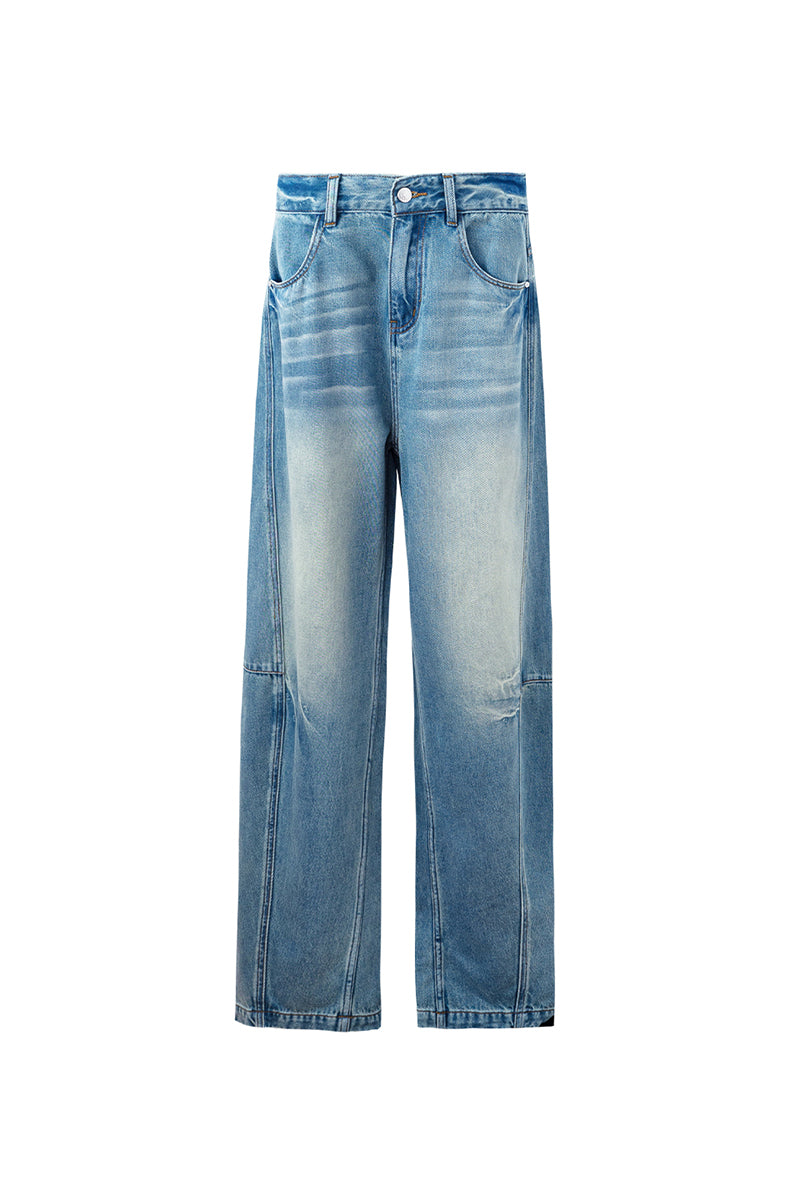 SELFWHO Vintage Washed Scimitar Jeans