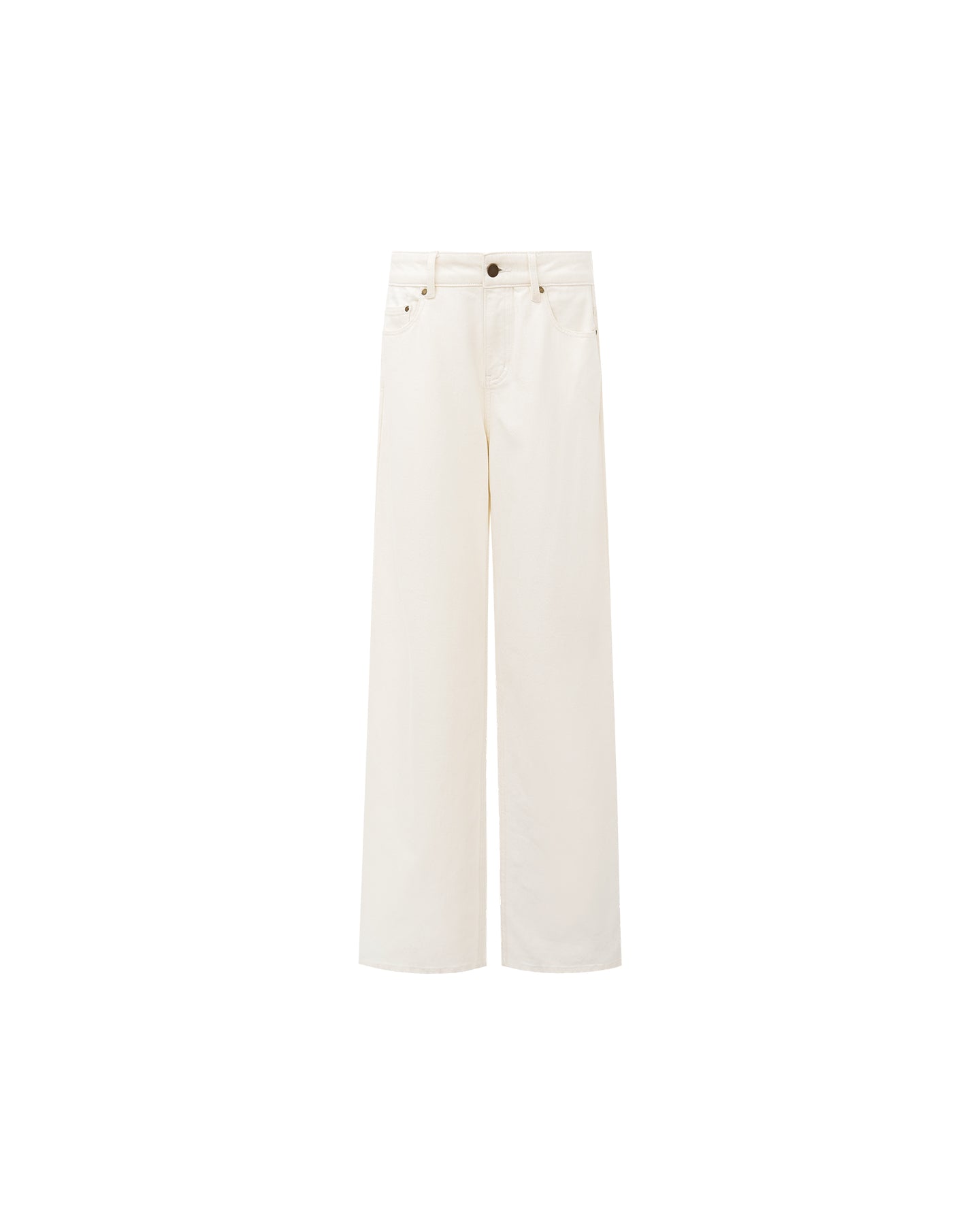 Cotton-Acetate Blend Straight-Leg Jeans