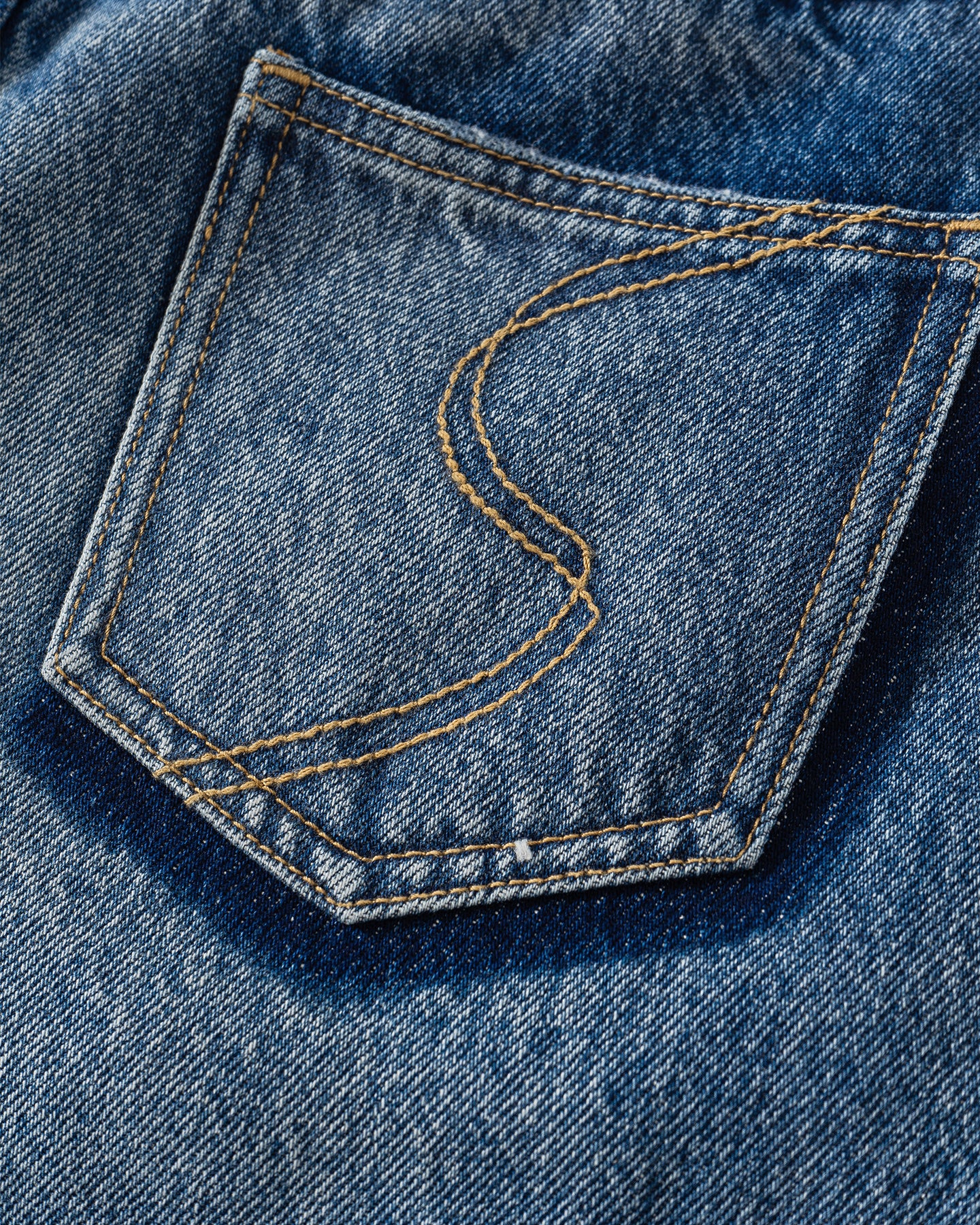 Retro Washed Denim Shorts with Four Buttons