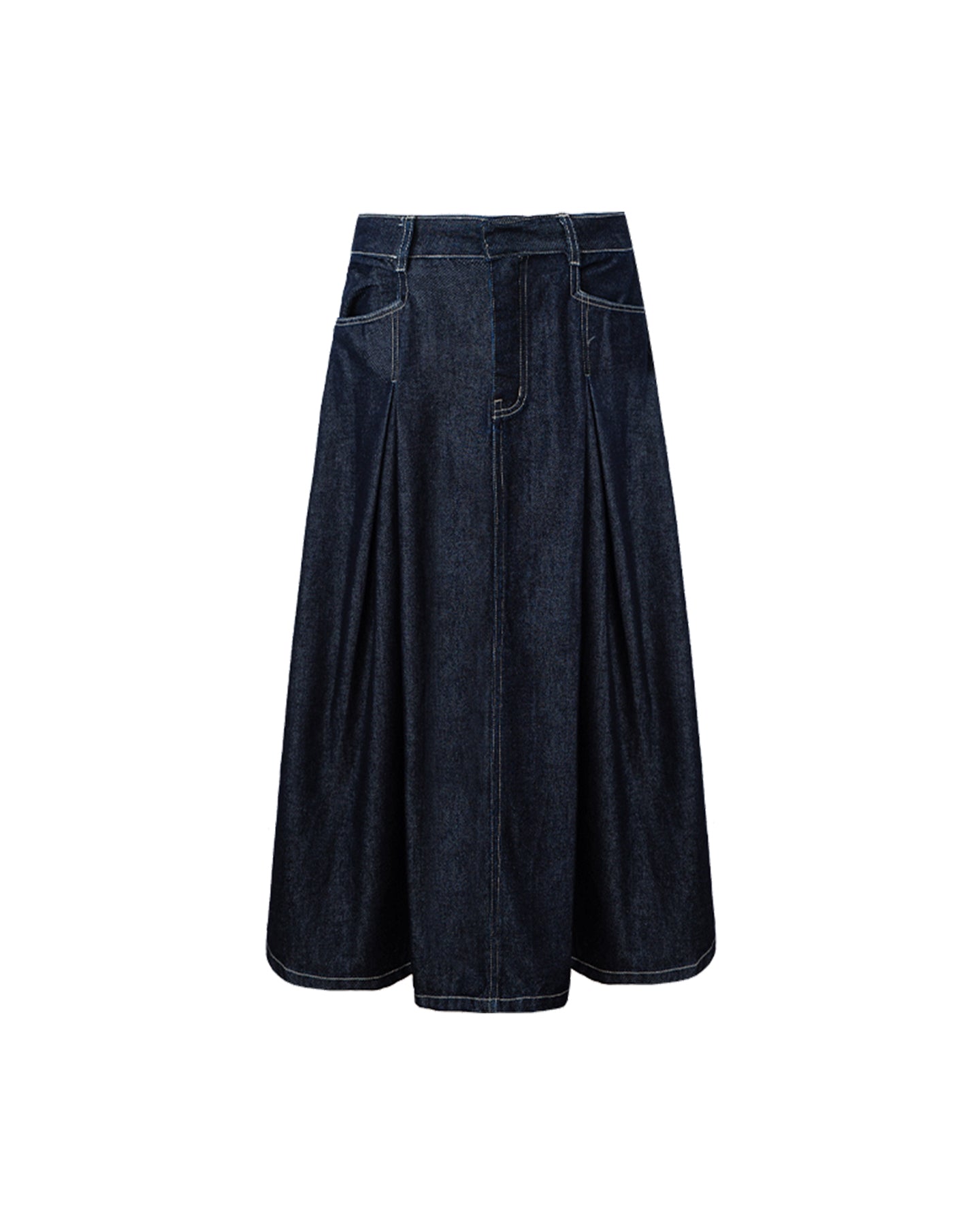 Cotton Lyocell Blended Vintage Denim Skirt + Vest