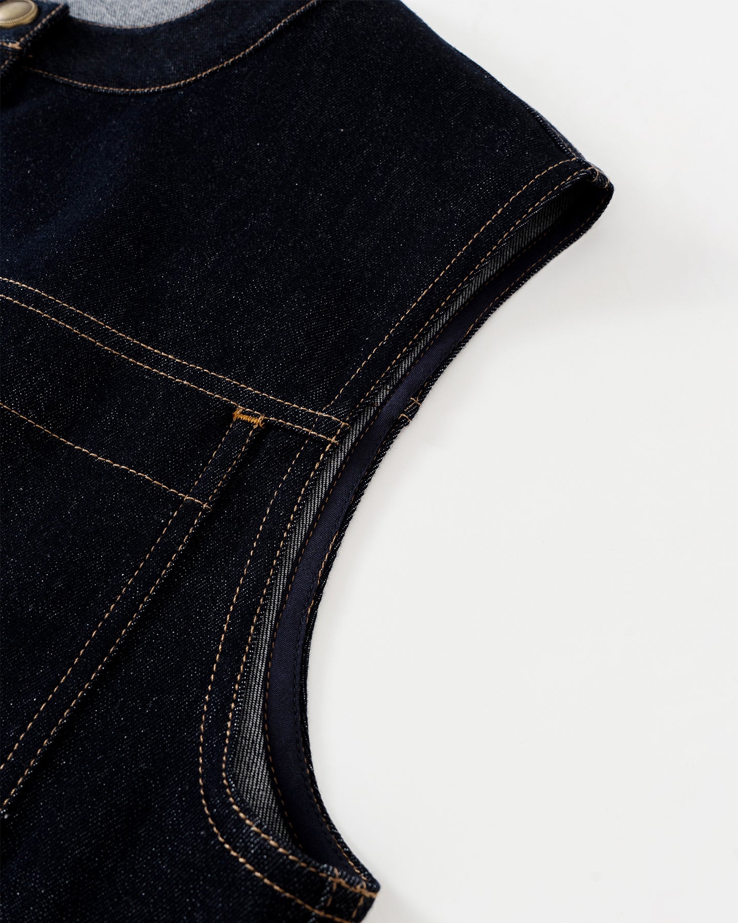 Retro Workwear Denim Vest