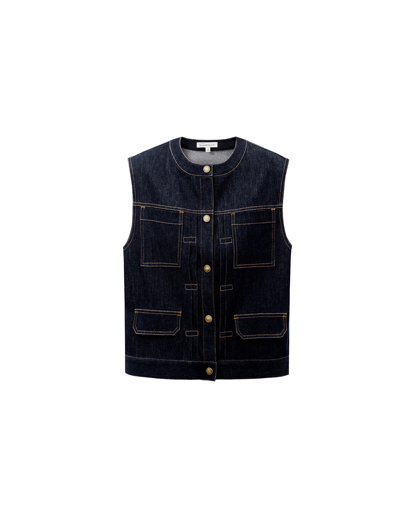 Retro Workwear Denim Vest