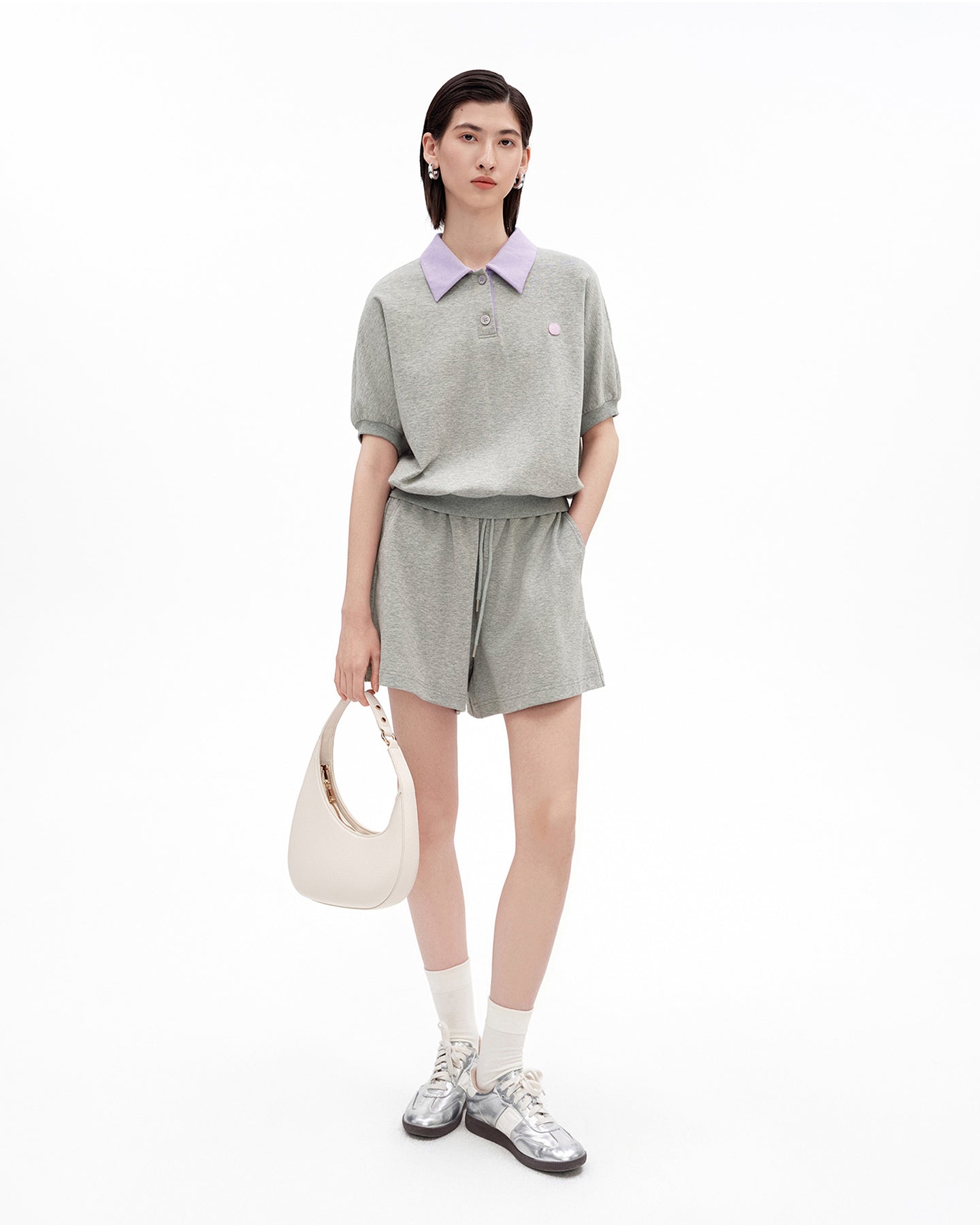 Cotton-Blend Turndown Collar Polo Shirt