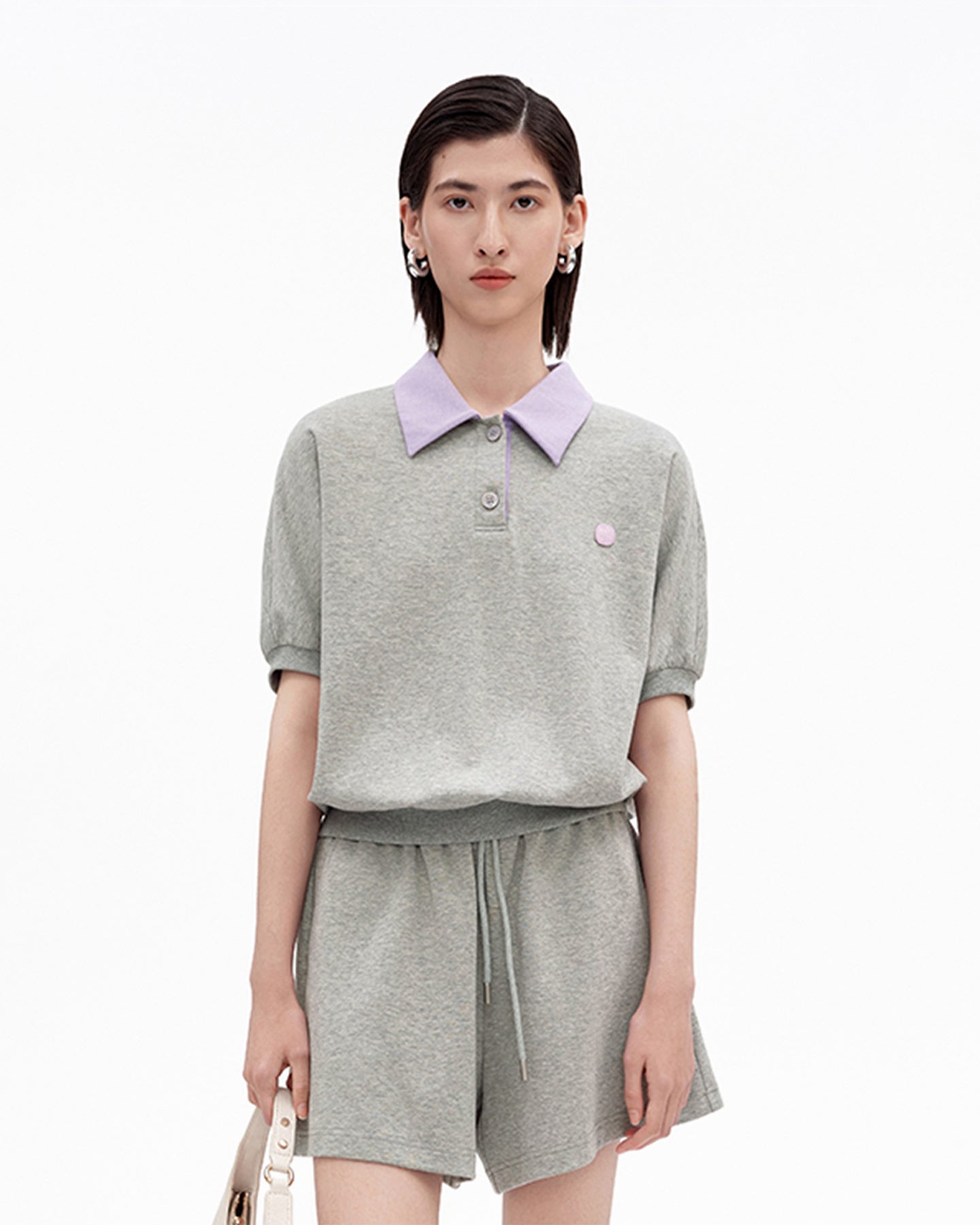 Cotton-Blend Turndown Collar Polo Shirt