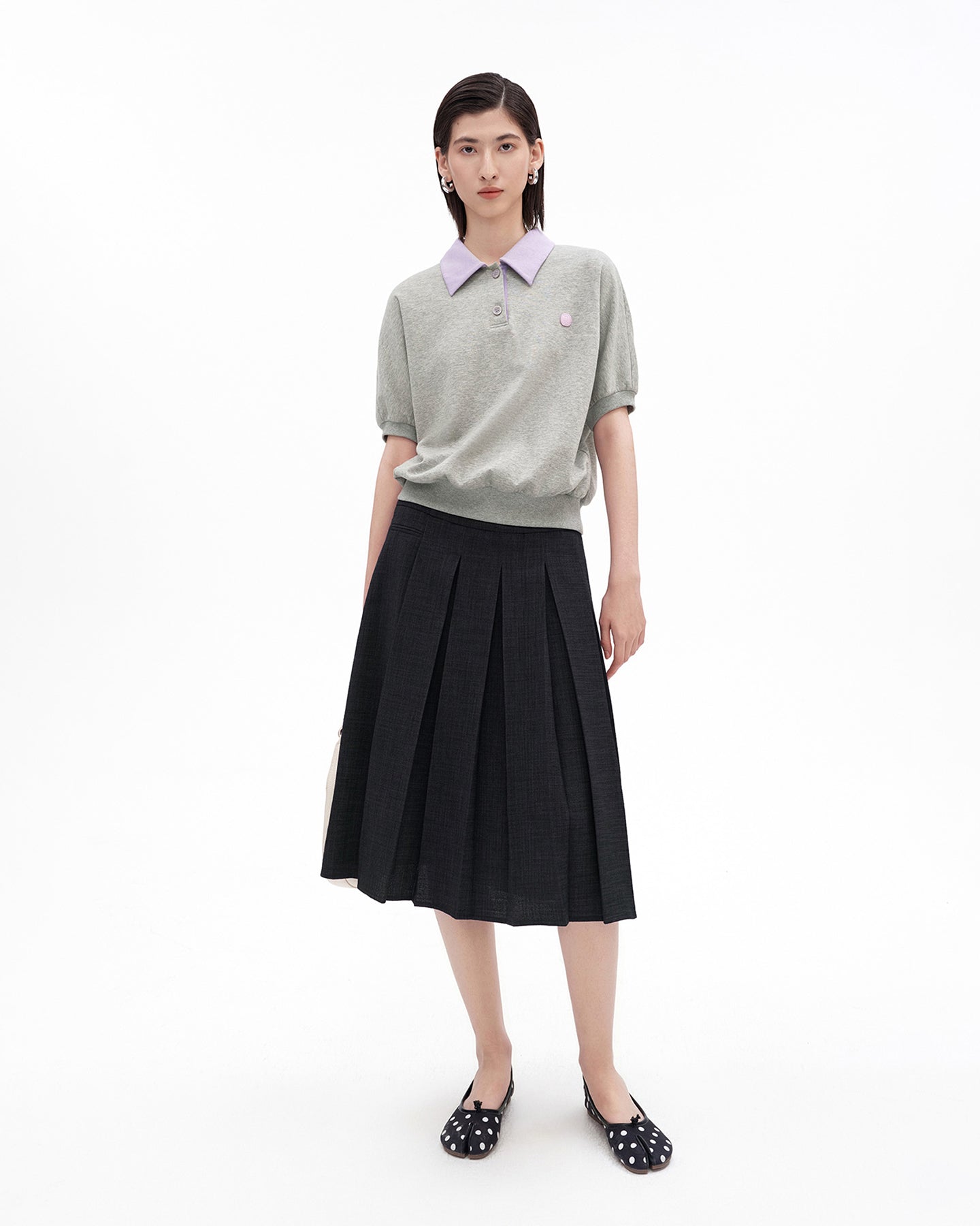 Cotton-Blend Turndown Collar Polo Shirt