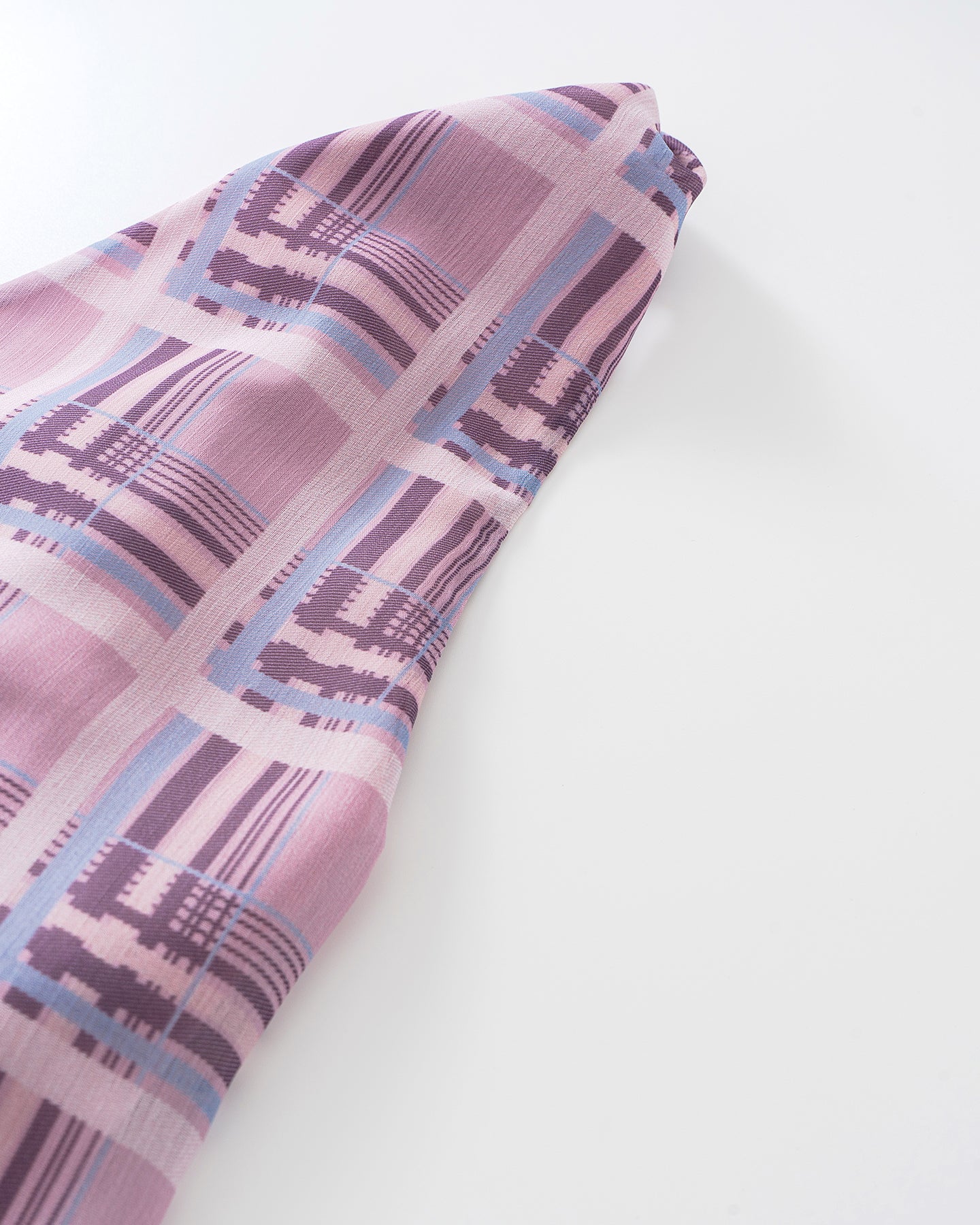 Pink and Purple Plaid V-Neck Twisted Strap Dress