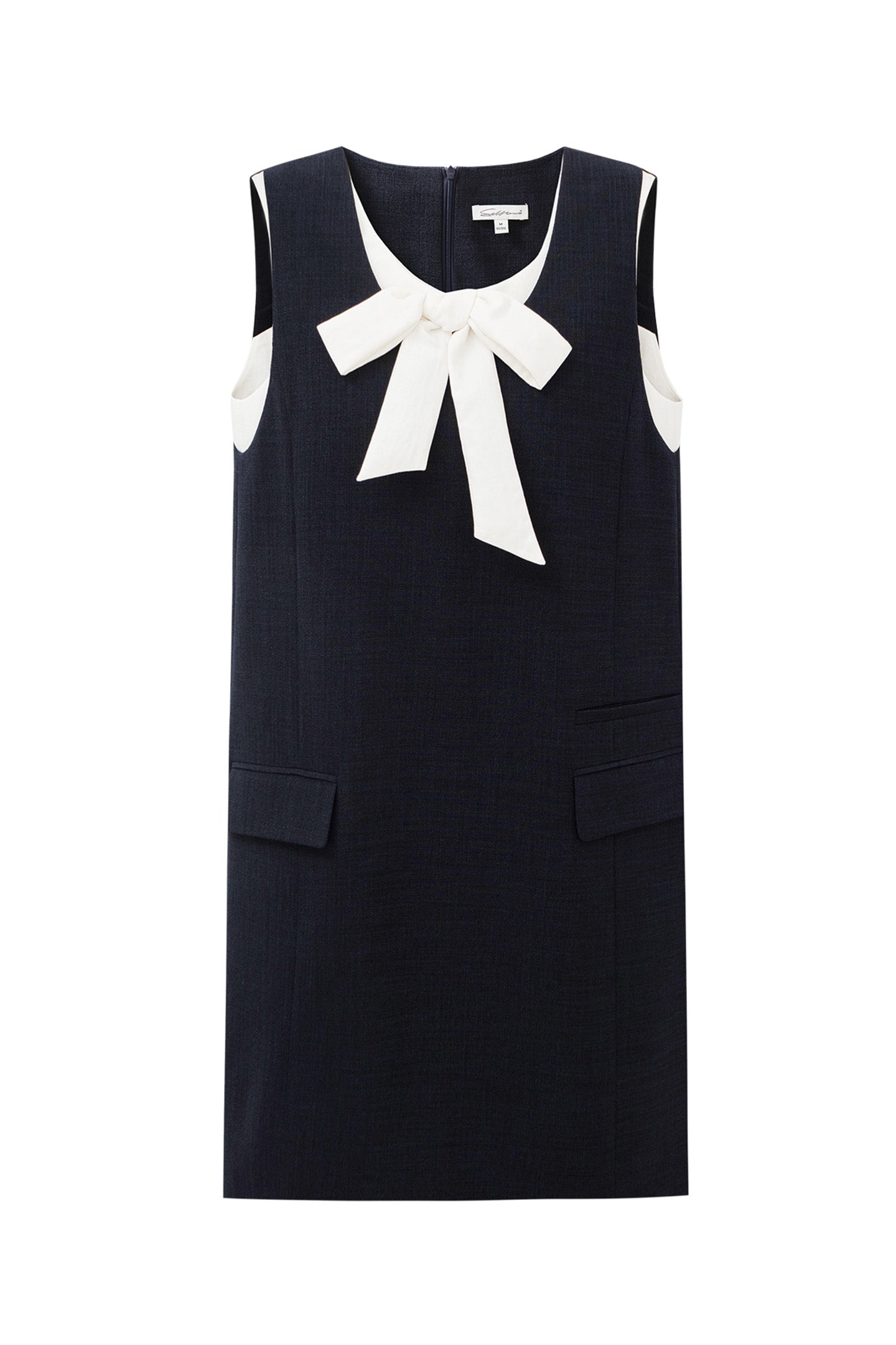 Bow-Detail U-Neck Dress