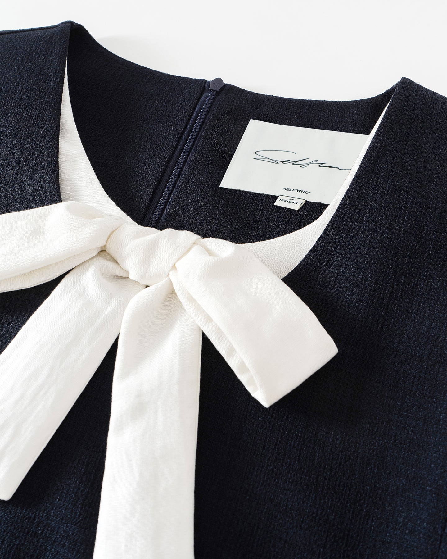 Bow-Detail U-Neck Dress