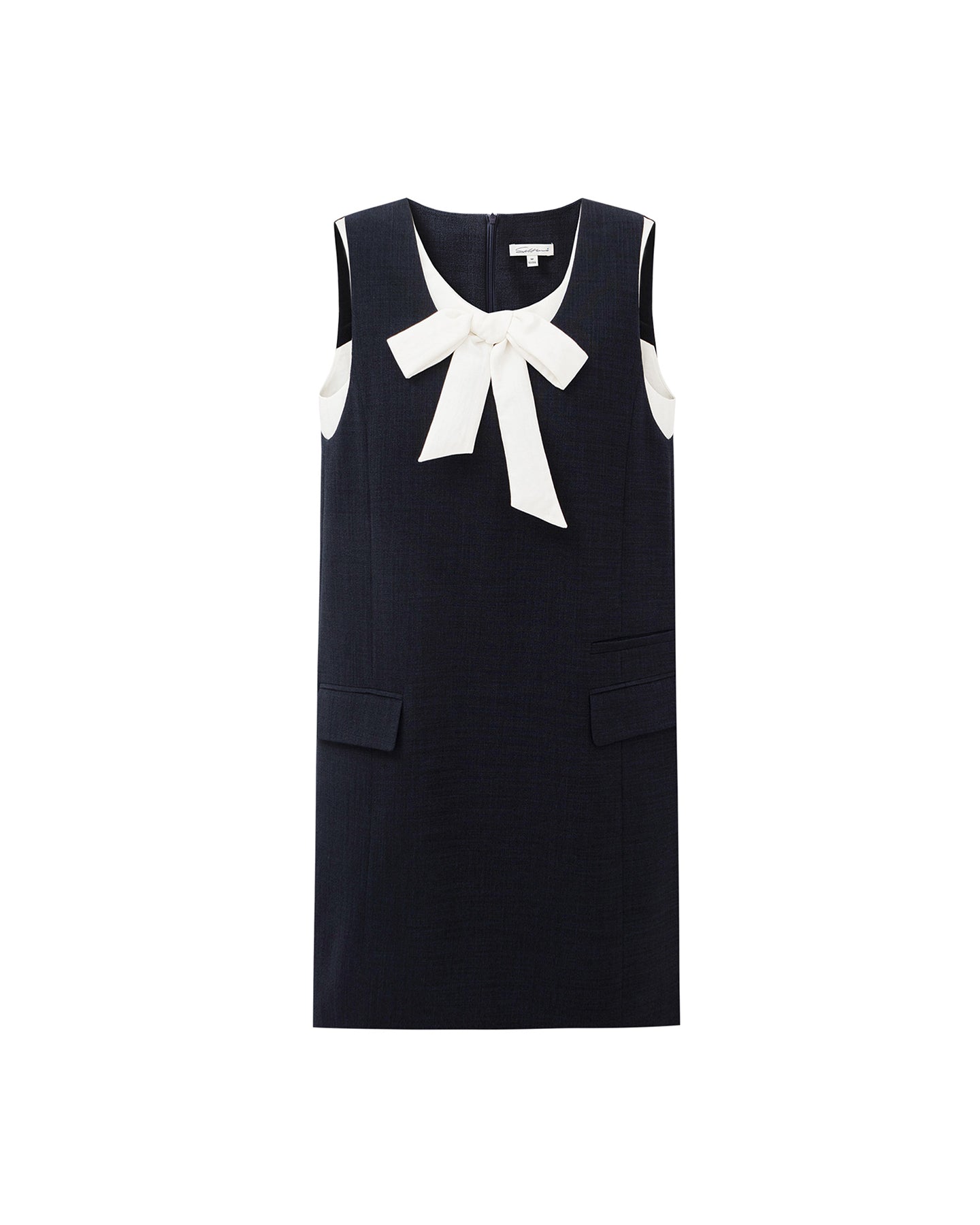 Bow-Detail U-Neck Dress