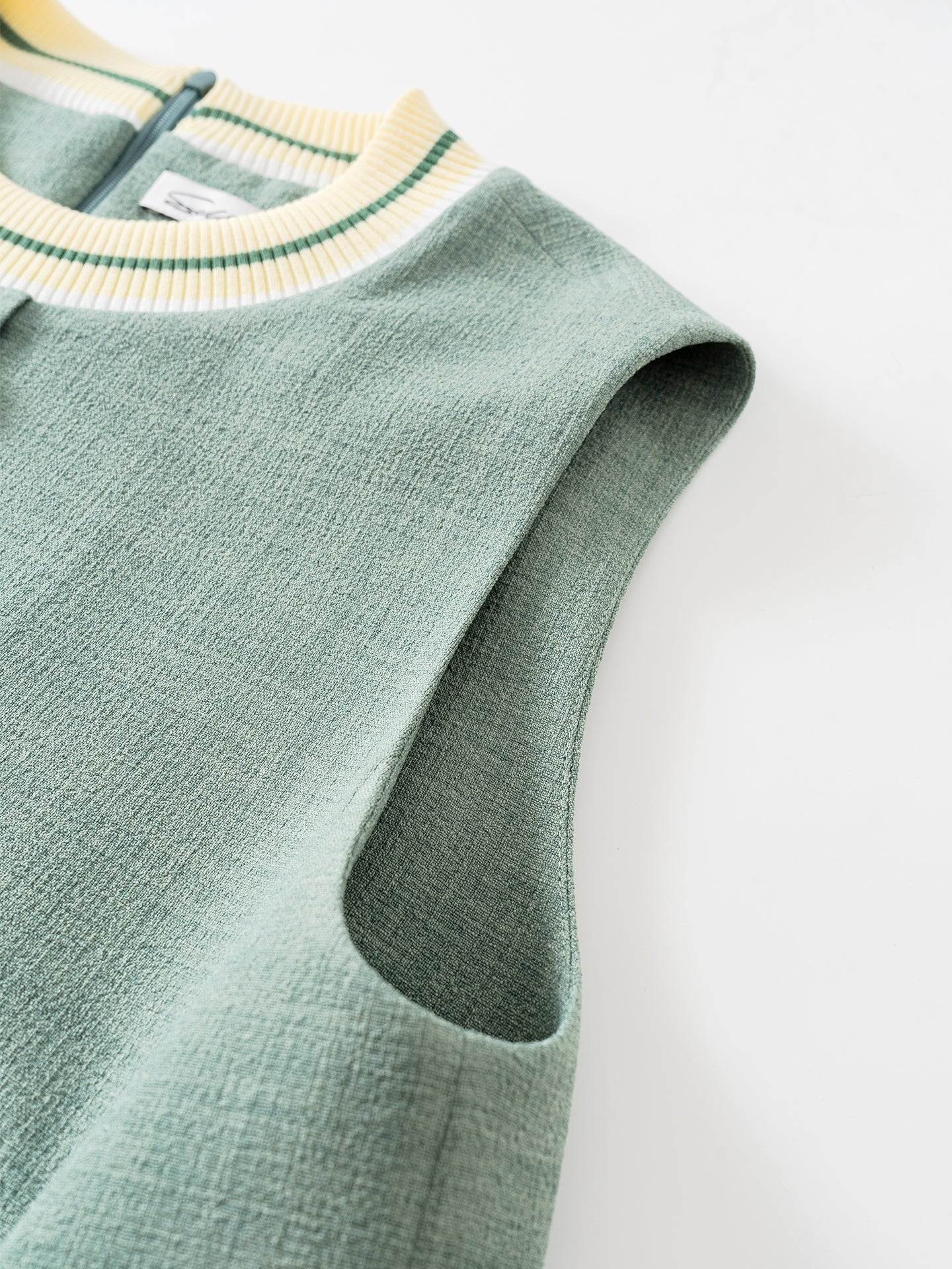 Patchwork Knit Collar Dress