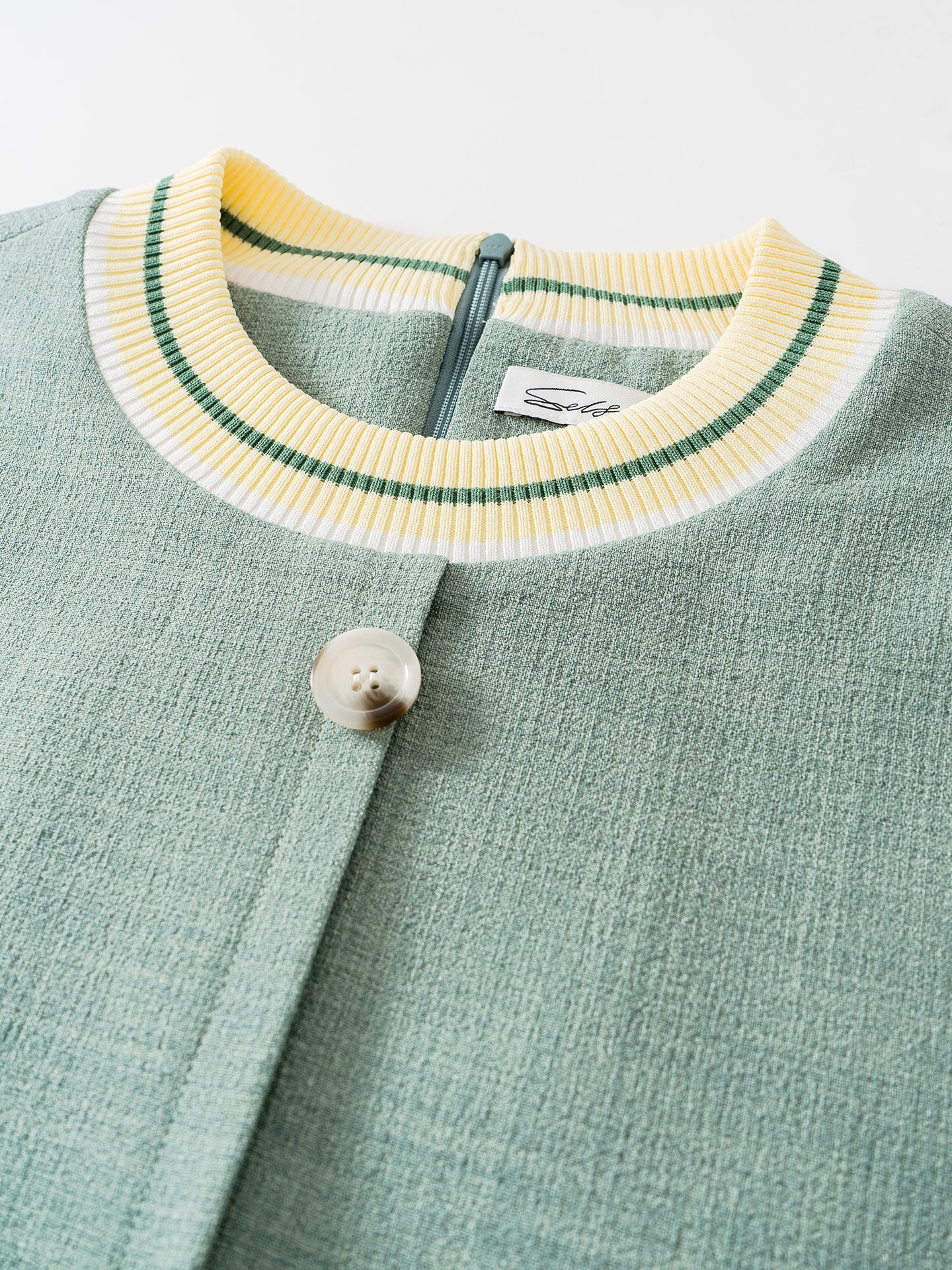 Patchwork Knit Collar Dress