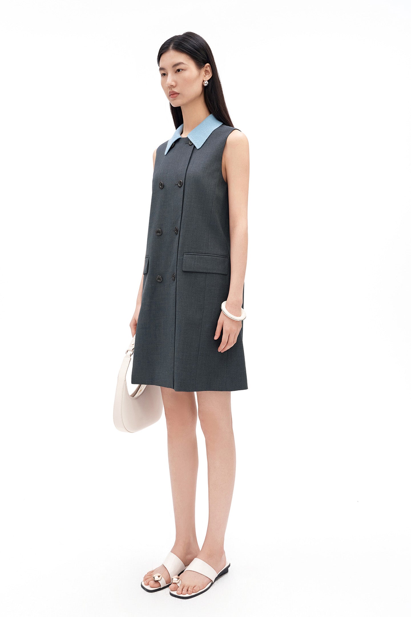 Lambswool Turtleneck Sleeveless Dress