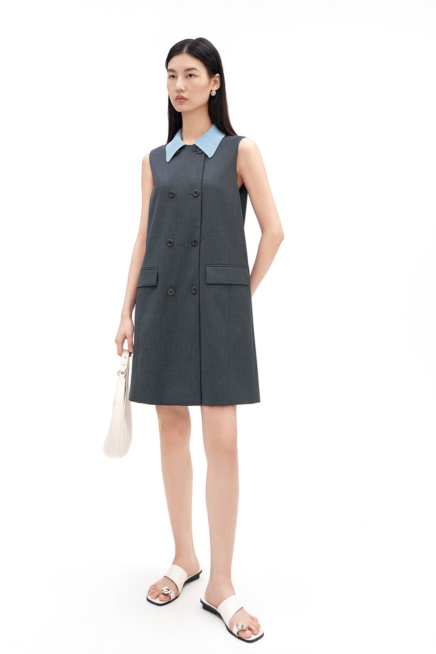Lambswool Turtleneck Sleeveless Dress