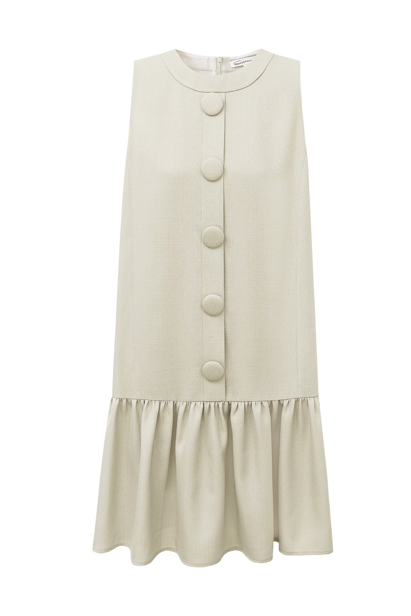Linen-Look Sleeveless Dress