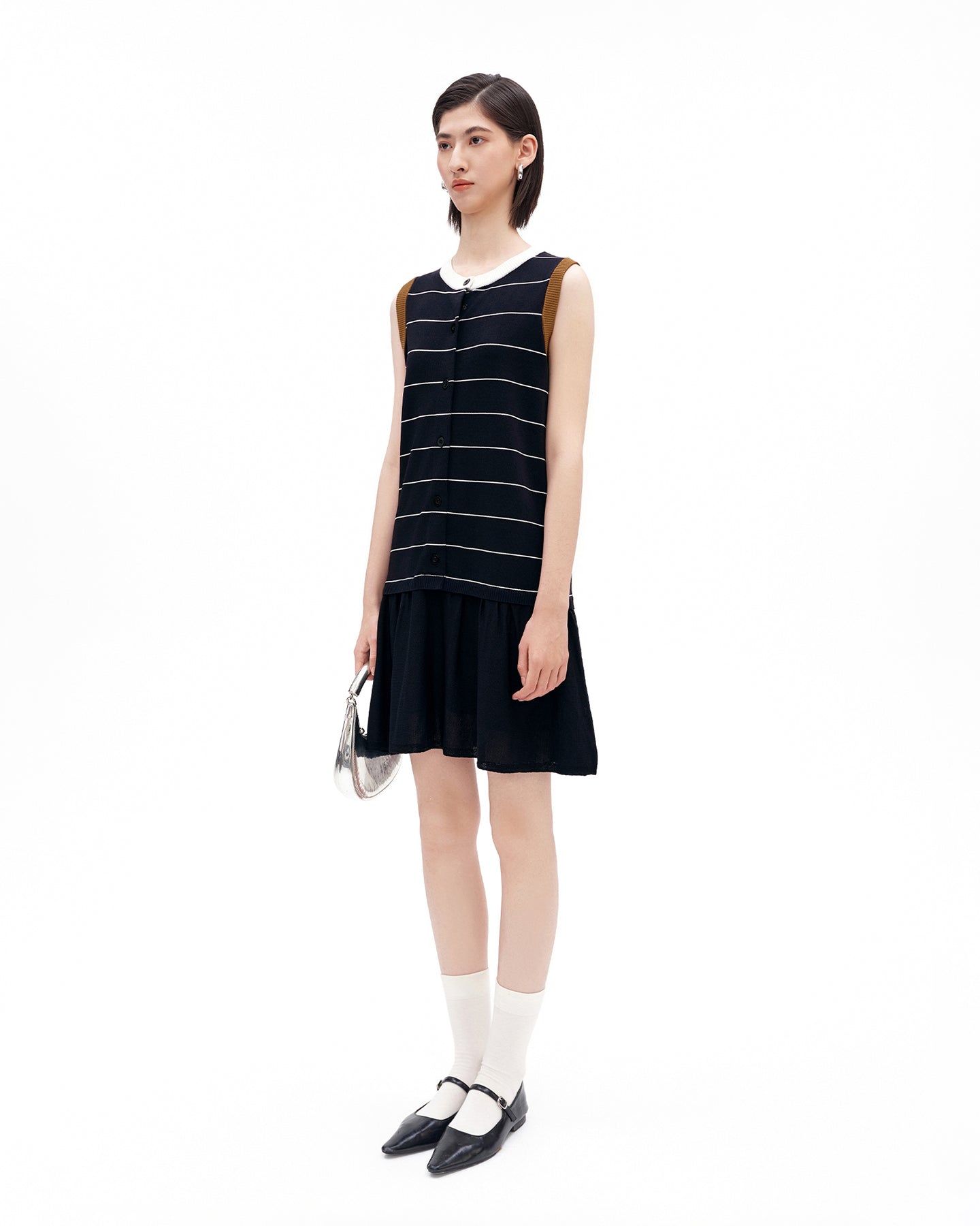 Classic Striped Sleeveless Dress