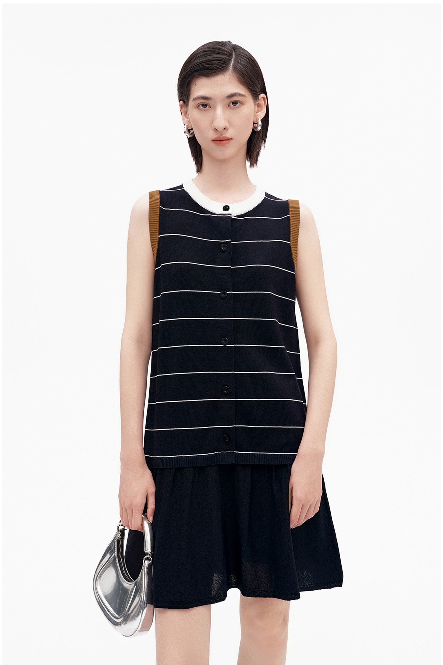 Classic Striped Sleeveless Dress