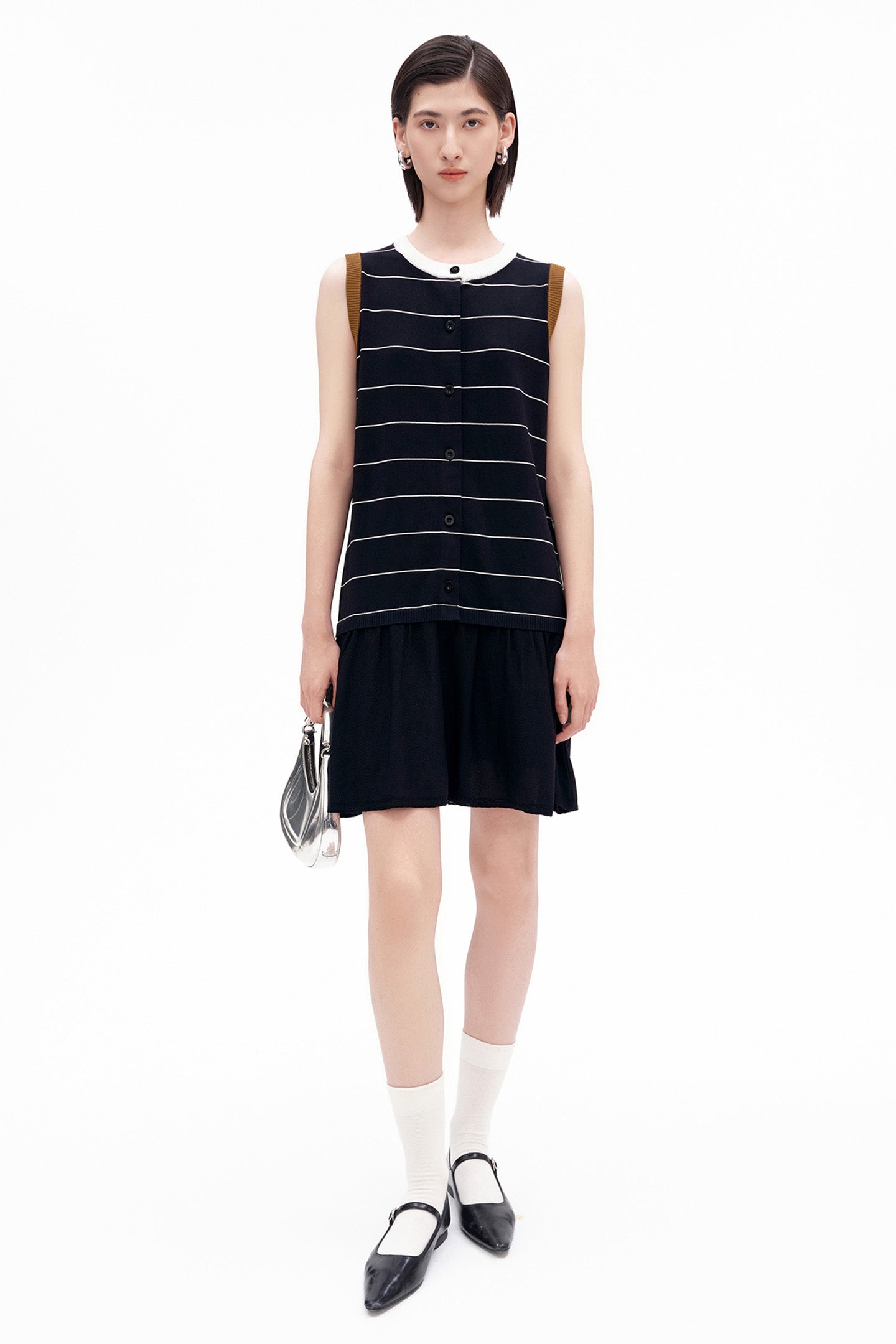 Classic Striped Sleeveless Dress