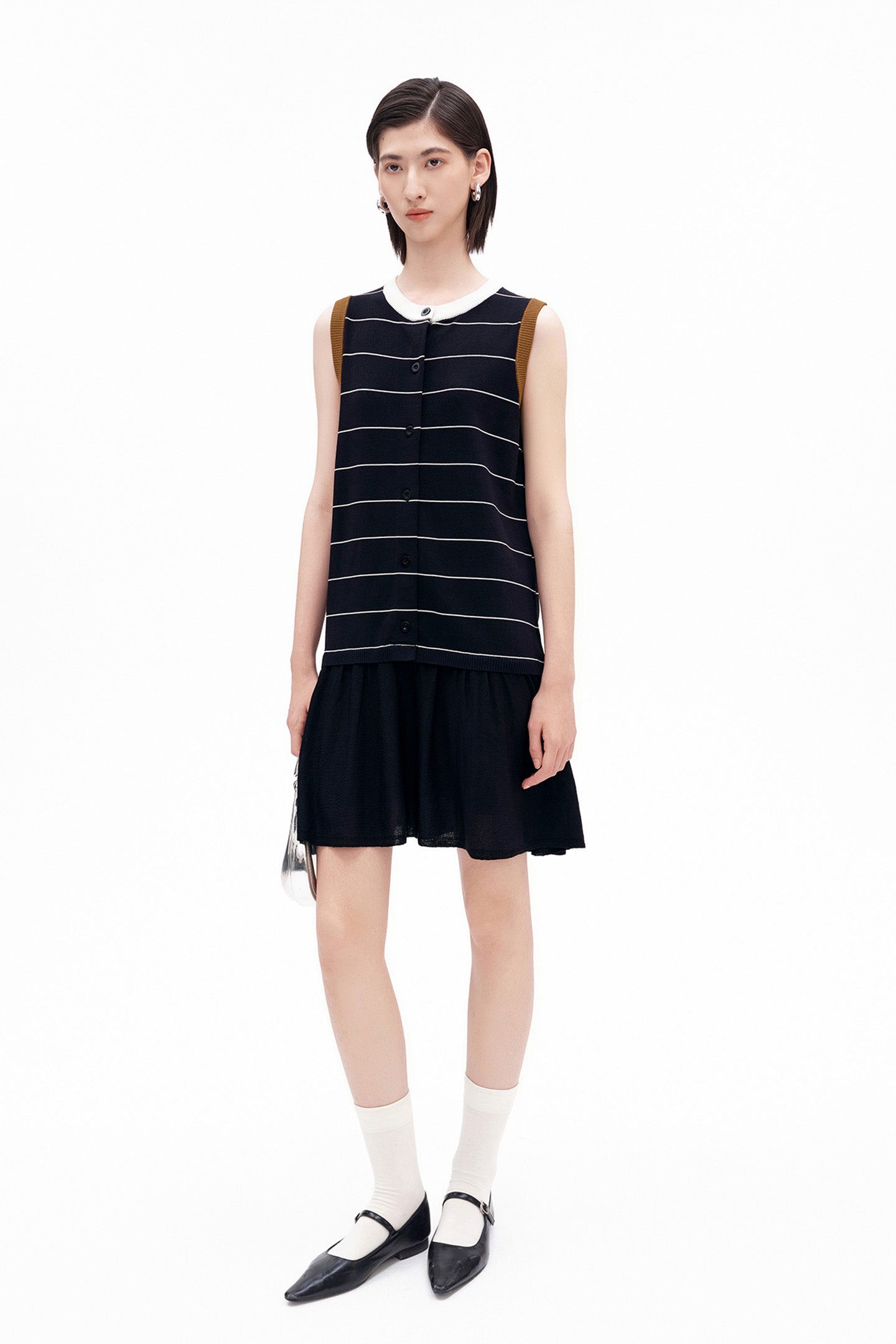 Classic Striped Sleeveless Dress