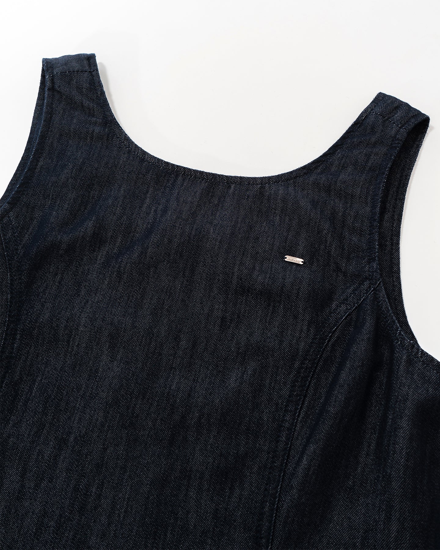 Tencel-Blend Vintage Raw Denim Blue Dress