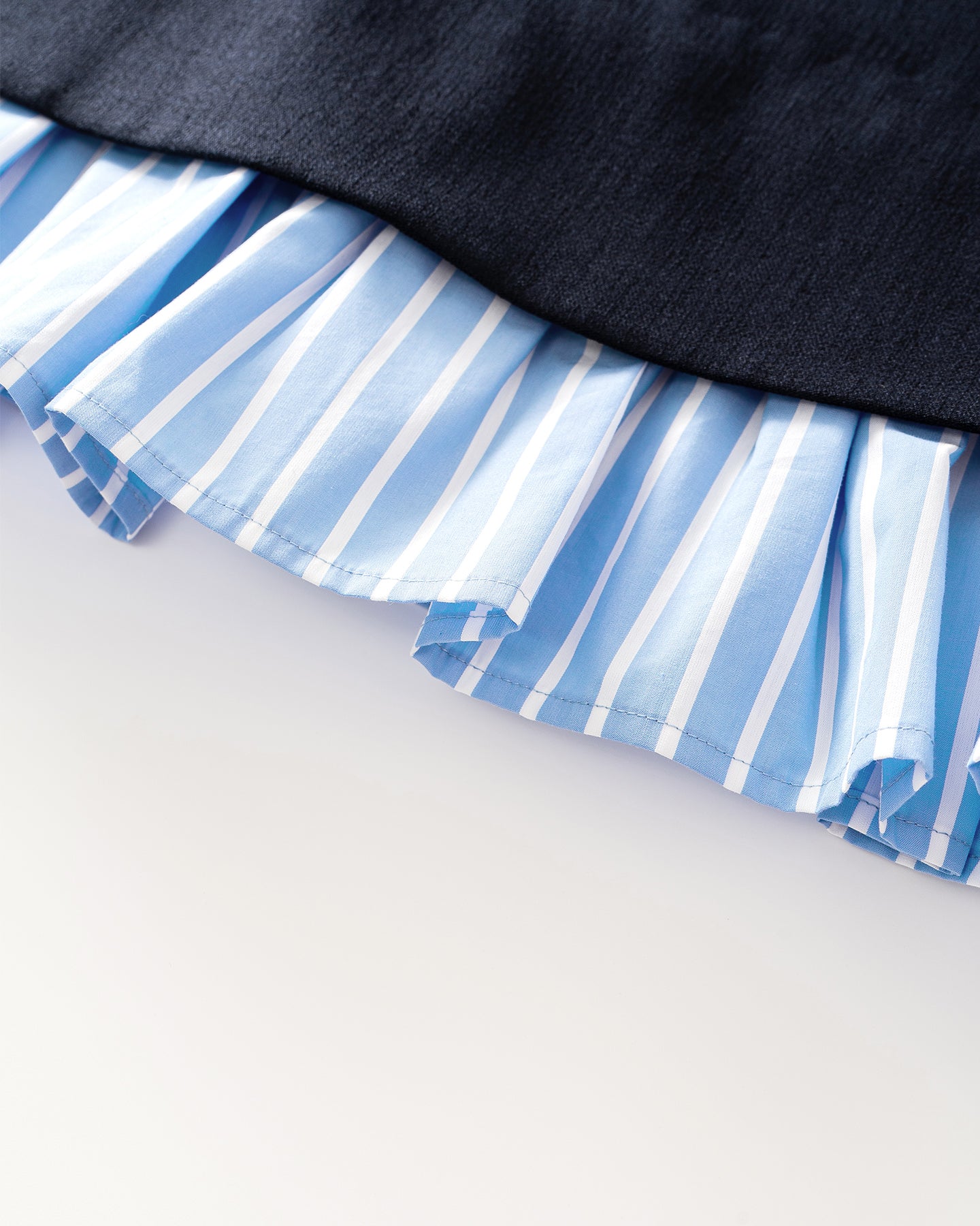 Acetate-Blend Color-Block Striped Patchwork Dress