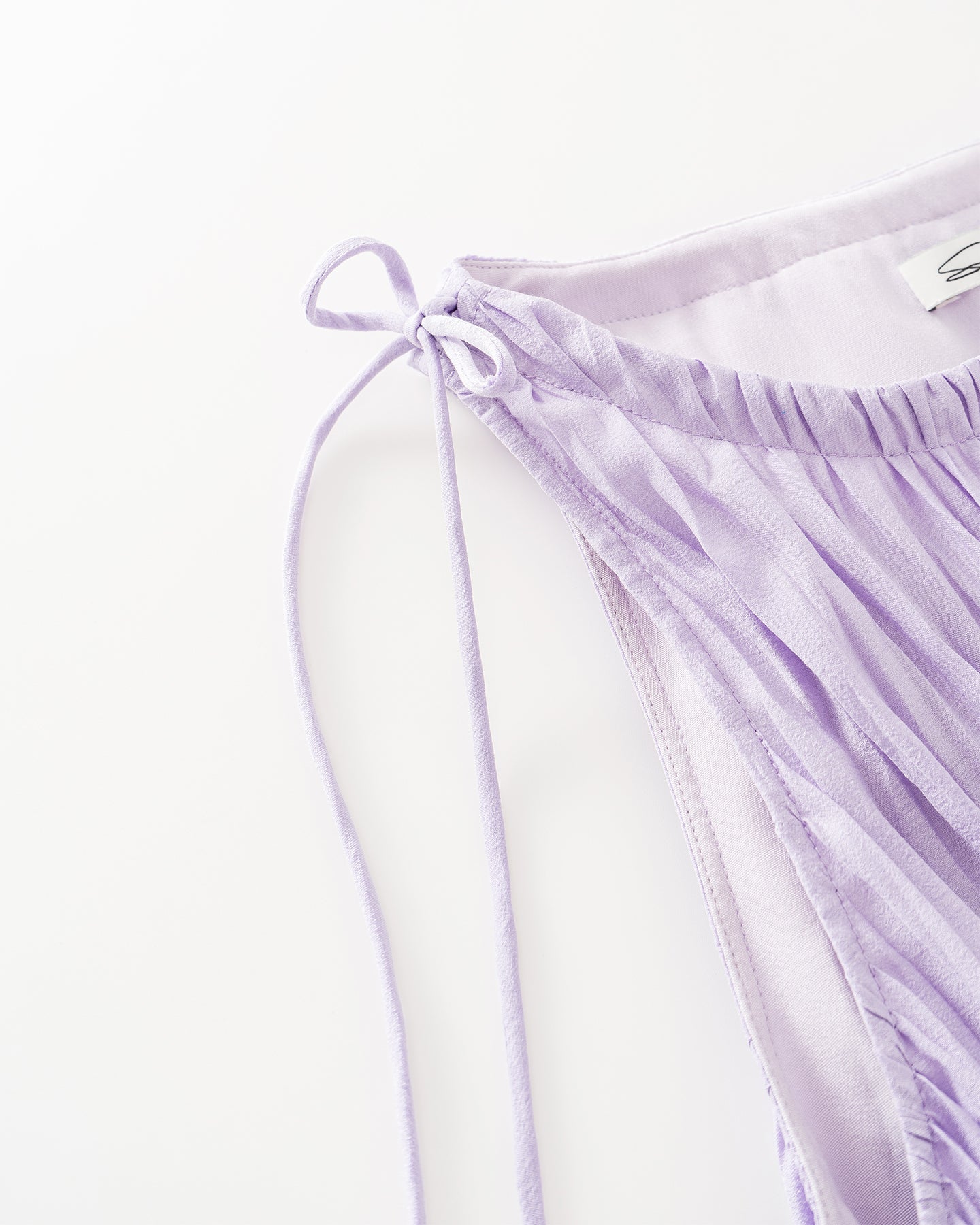 Acetate-Blend French Pleated Sleeveless Slip Dress