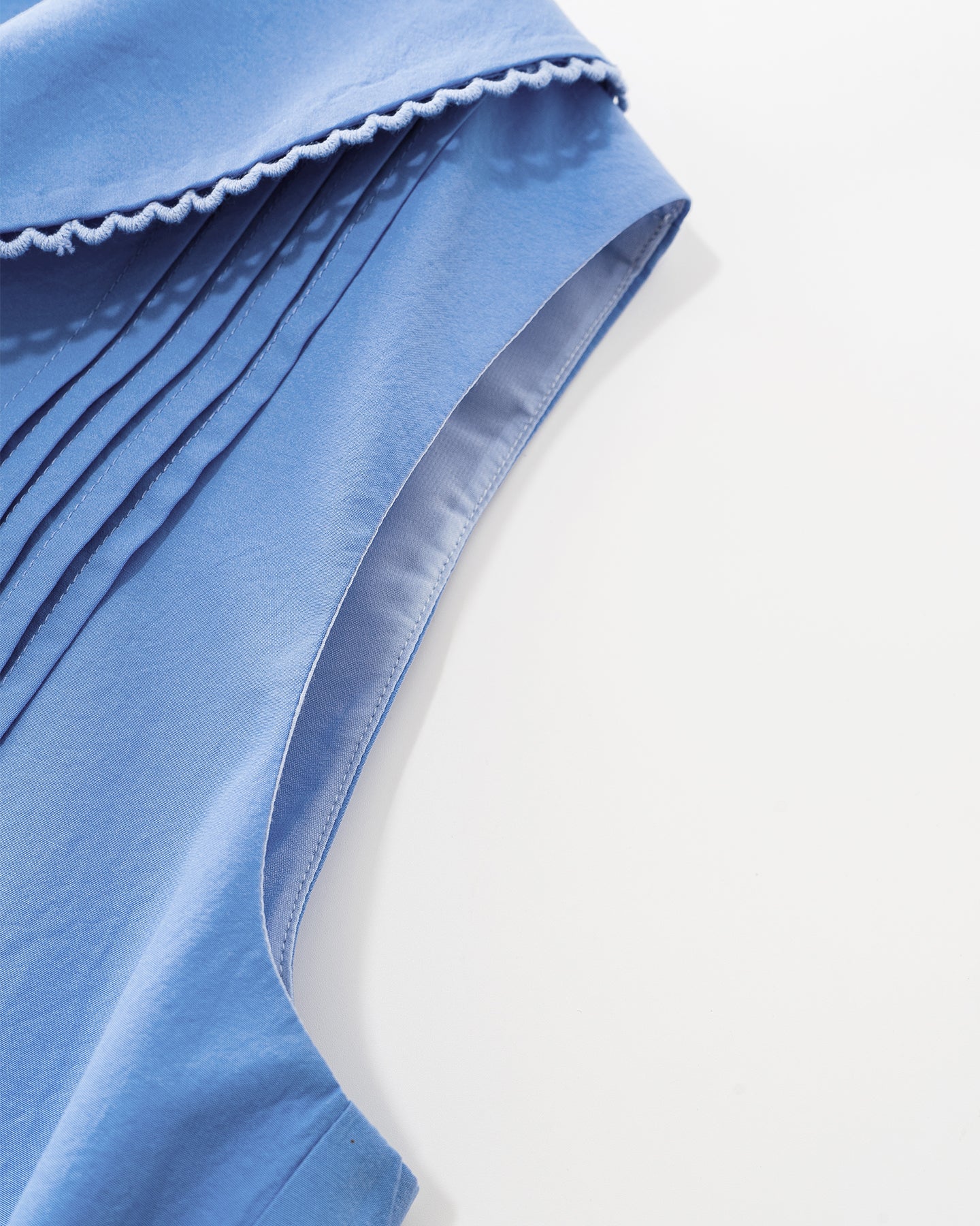 Cotton blend A-line straight dress