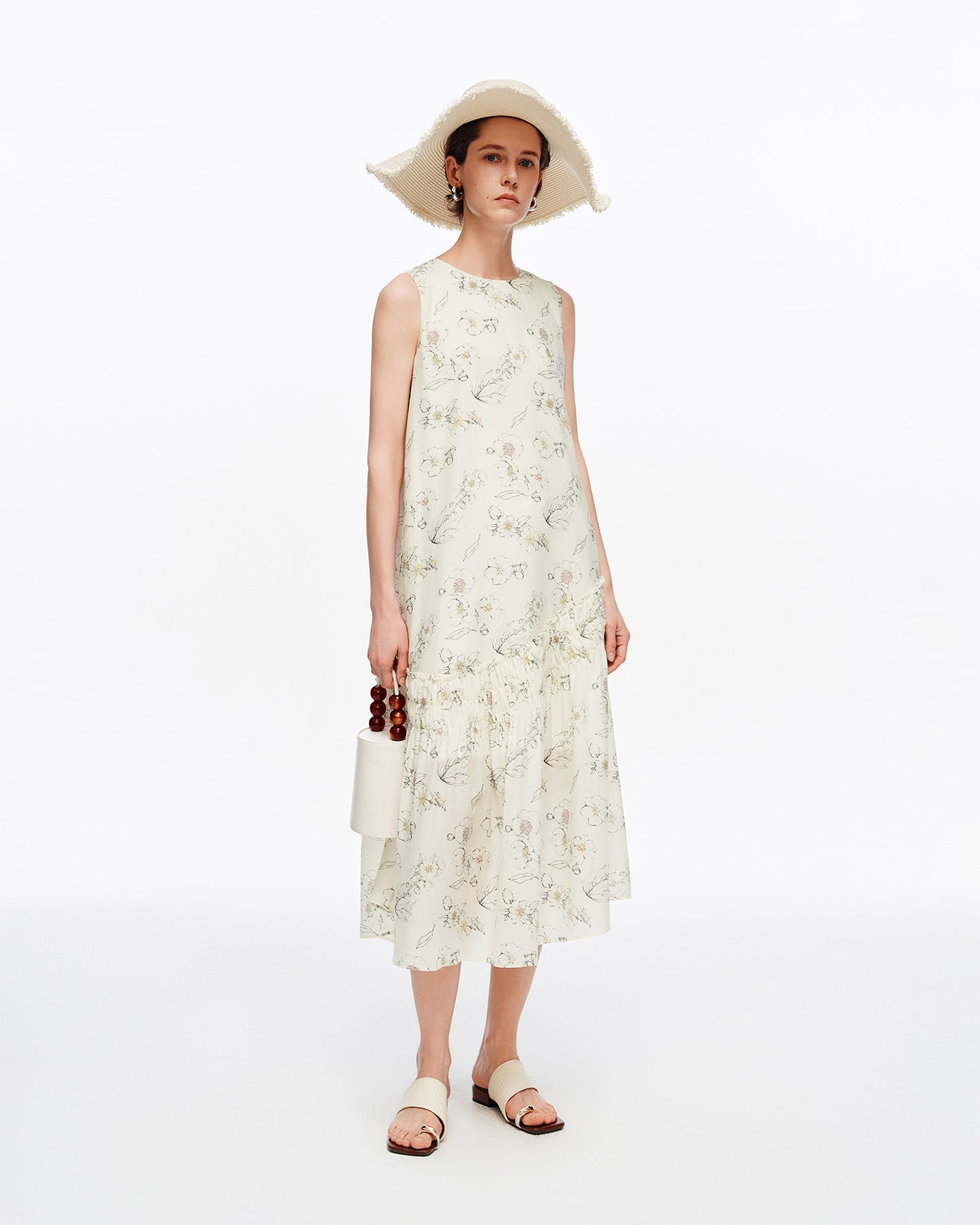 Printed Acetate-Blend Dress