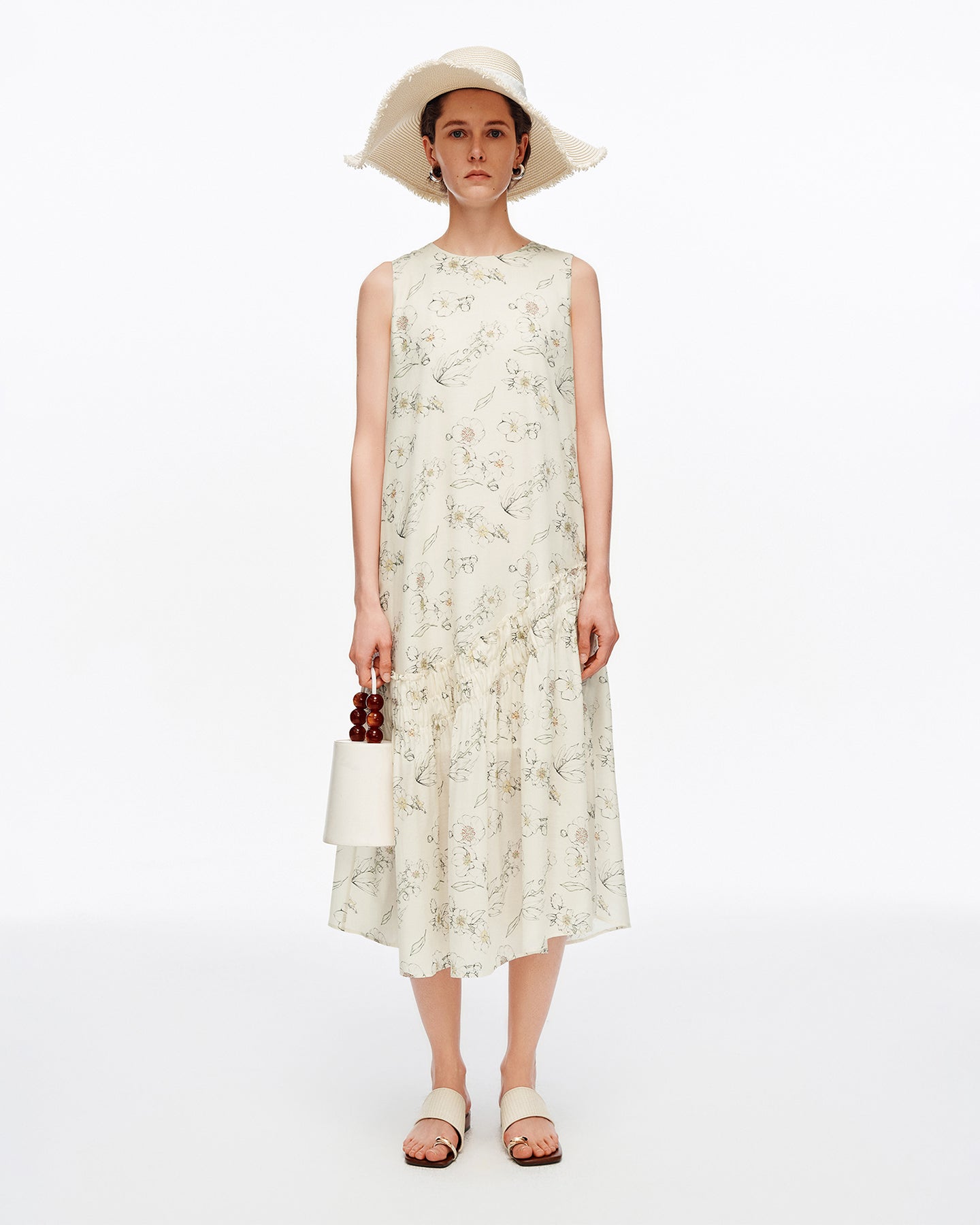 Printed Acetate-Blend Dress