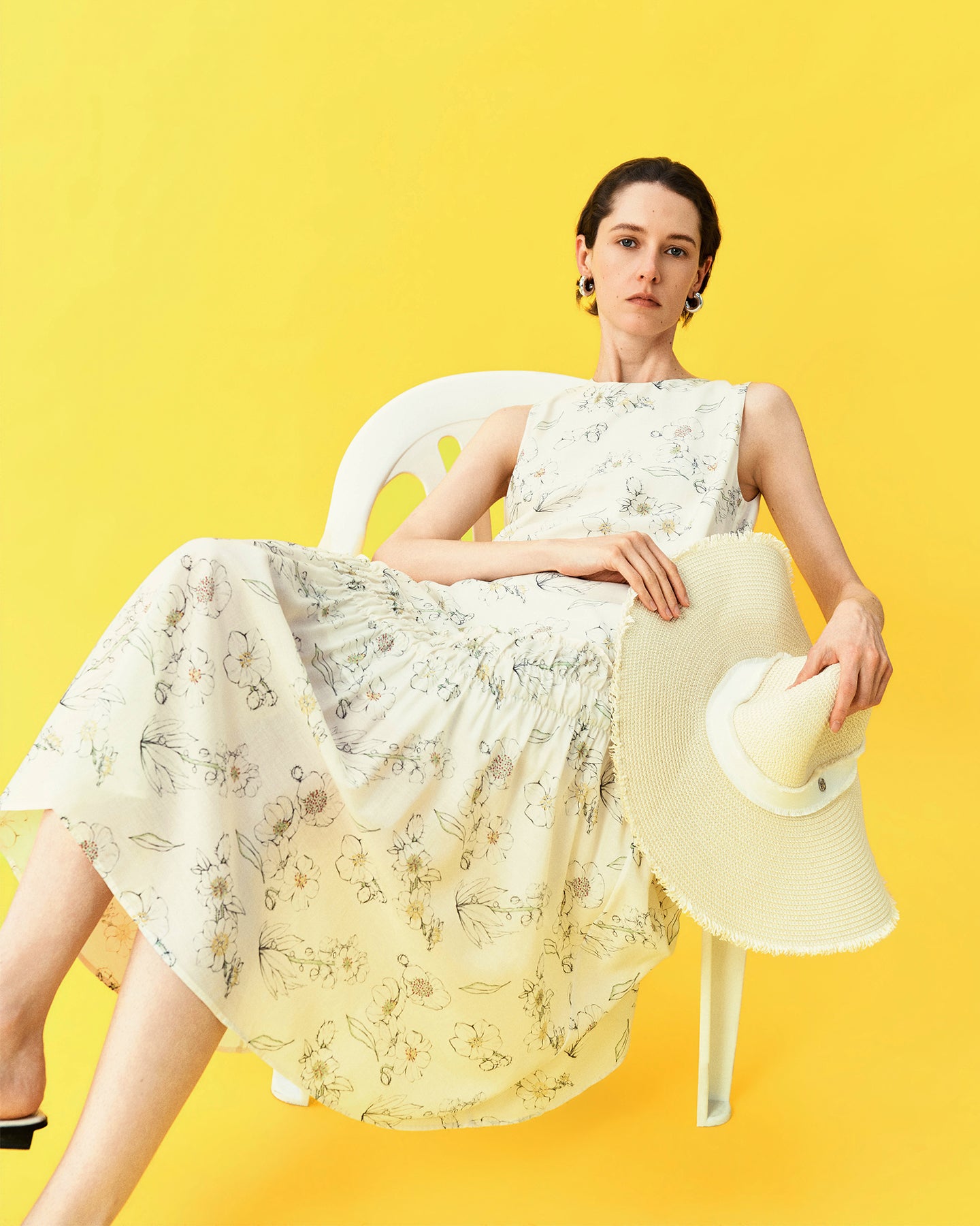 Printed Acetate-Blend Dress