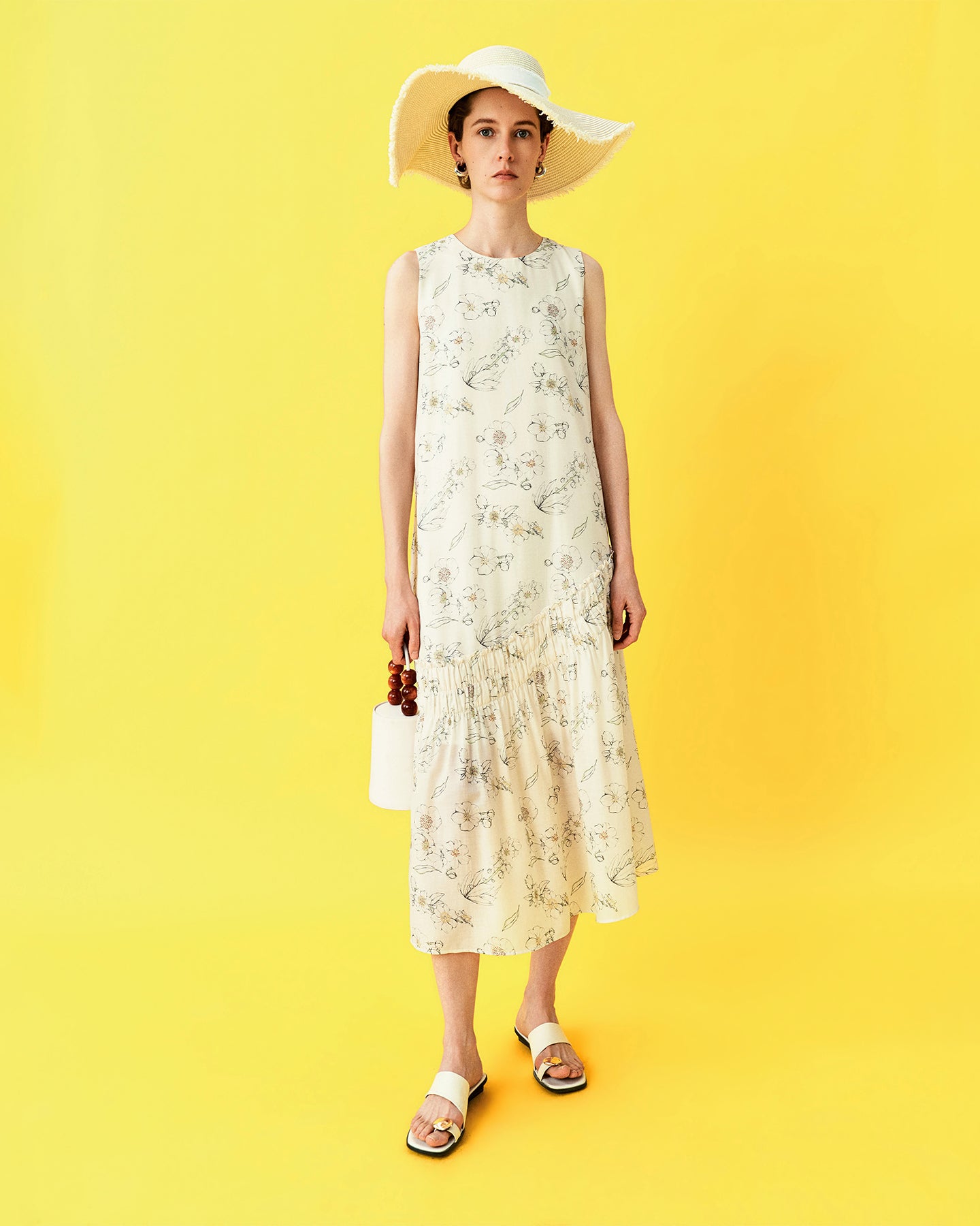 Printed Acetate-Blend Dress