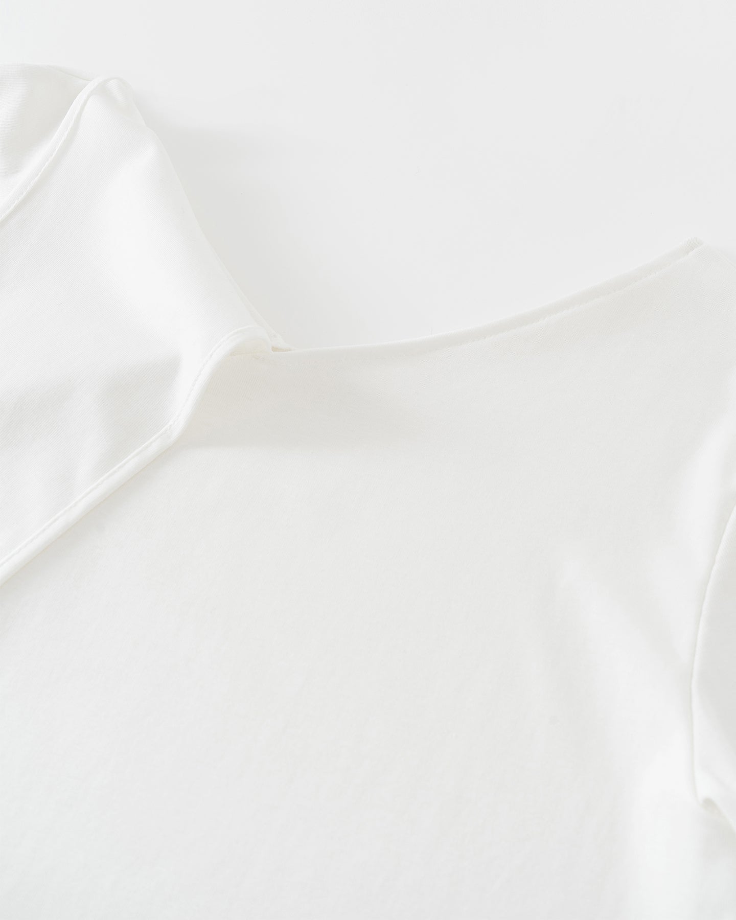 Lyocell Cotton Scarf Collar Top