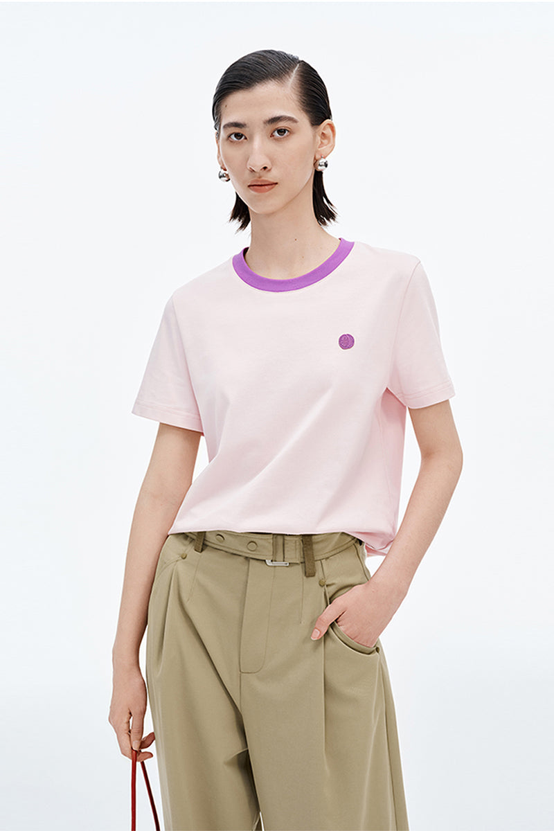 Smiley Wardrobe Contrast Short Sleeve