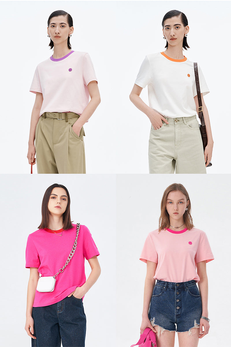 Smiley Wardrobe Contrast Short Sleeve